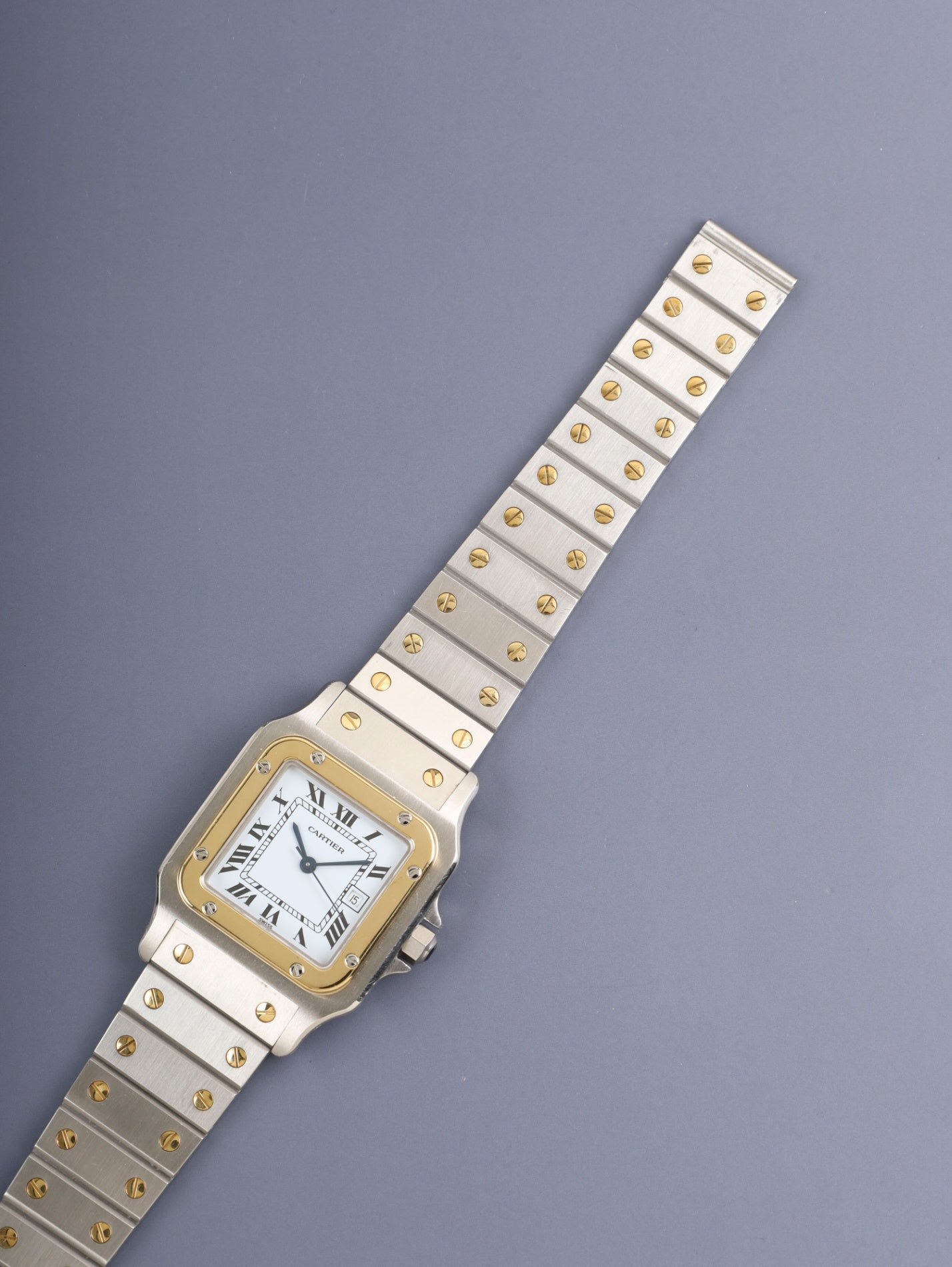 Cartier Santos Carrée LM 2961 Automatic Cal.077 (ETA2671) SS/YG SS/YG White Roman Dial (SWISS designation) Overhauled