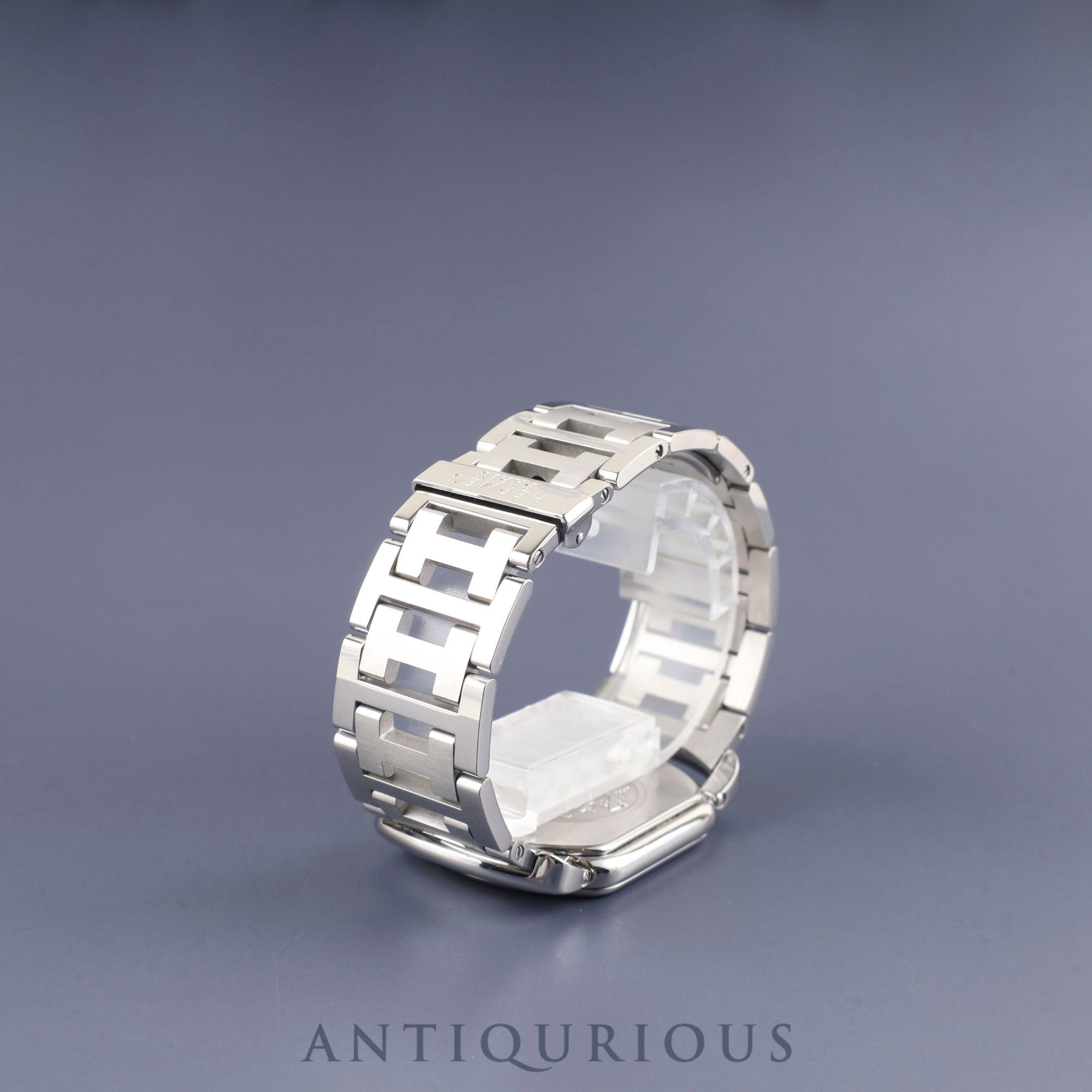 Hermes Rallye RA1.810 Quartz Cal.980.163 Stainless Steel White Dial Box Warranty Card Overhauled