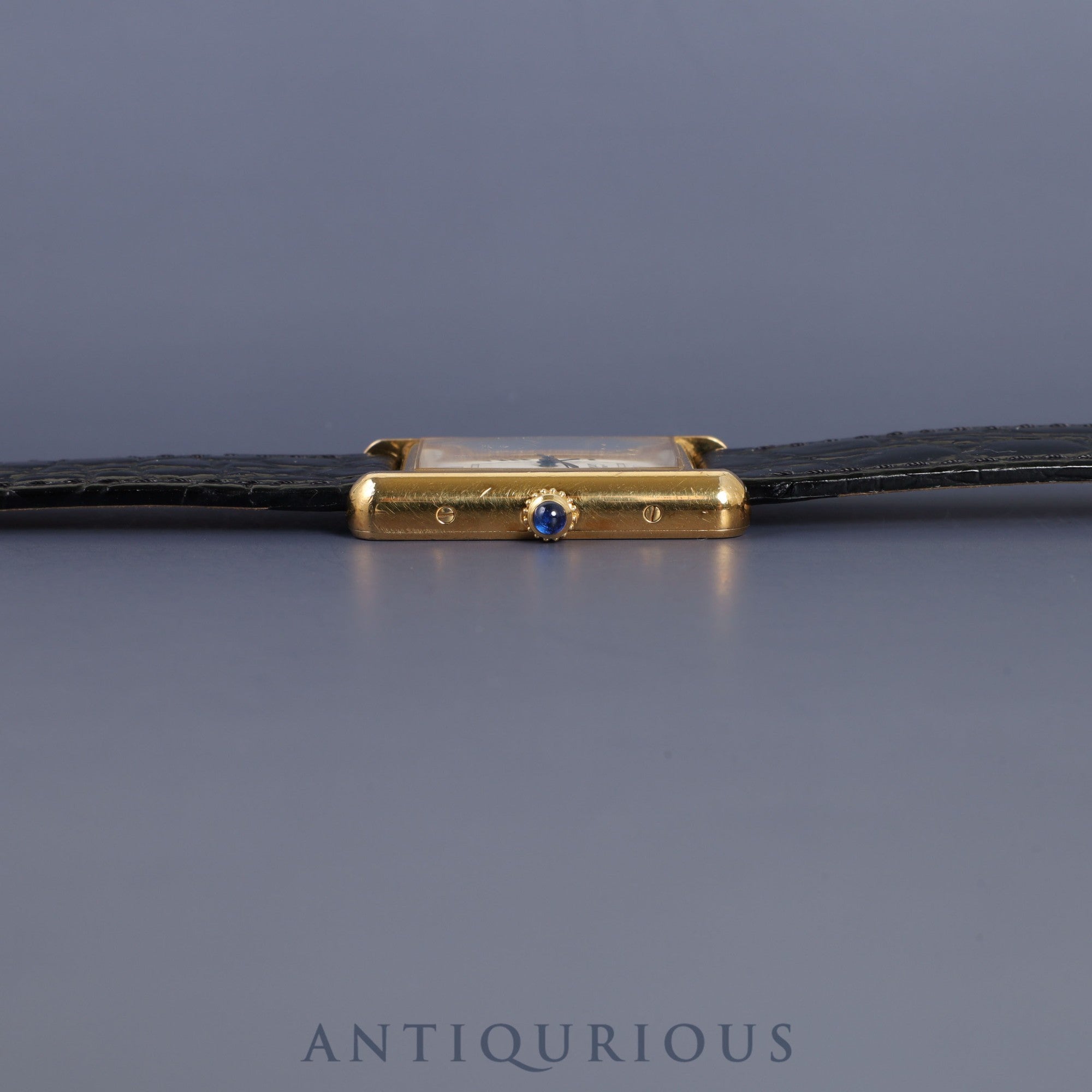 Cartier Must Tank GM (XL) Date W1013754 / 2413 Quartz Cal.687 SV925 Leather Genuine Buckle (GP) Roman CC Dial Box Instruction Manual