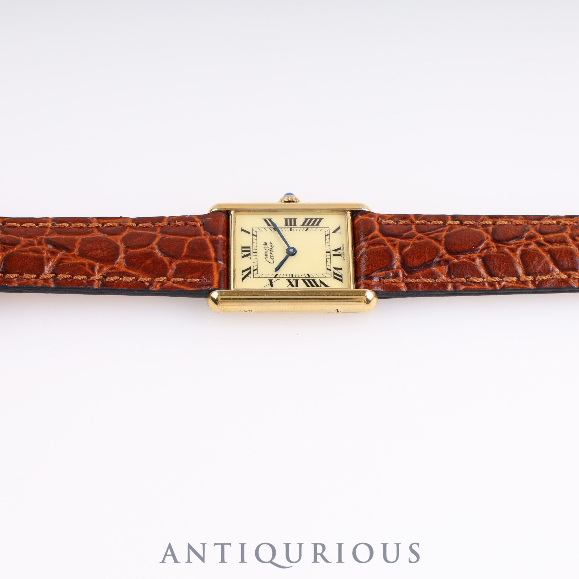 Cartier Must Tank LM QZ 6 81006 Ivory dial Box Warranty (1985) Cartier Boutique Complete Service