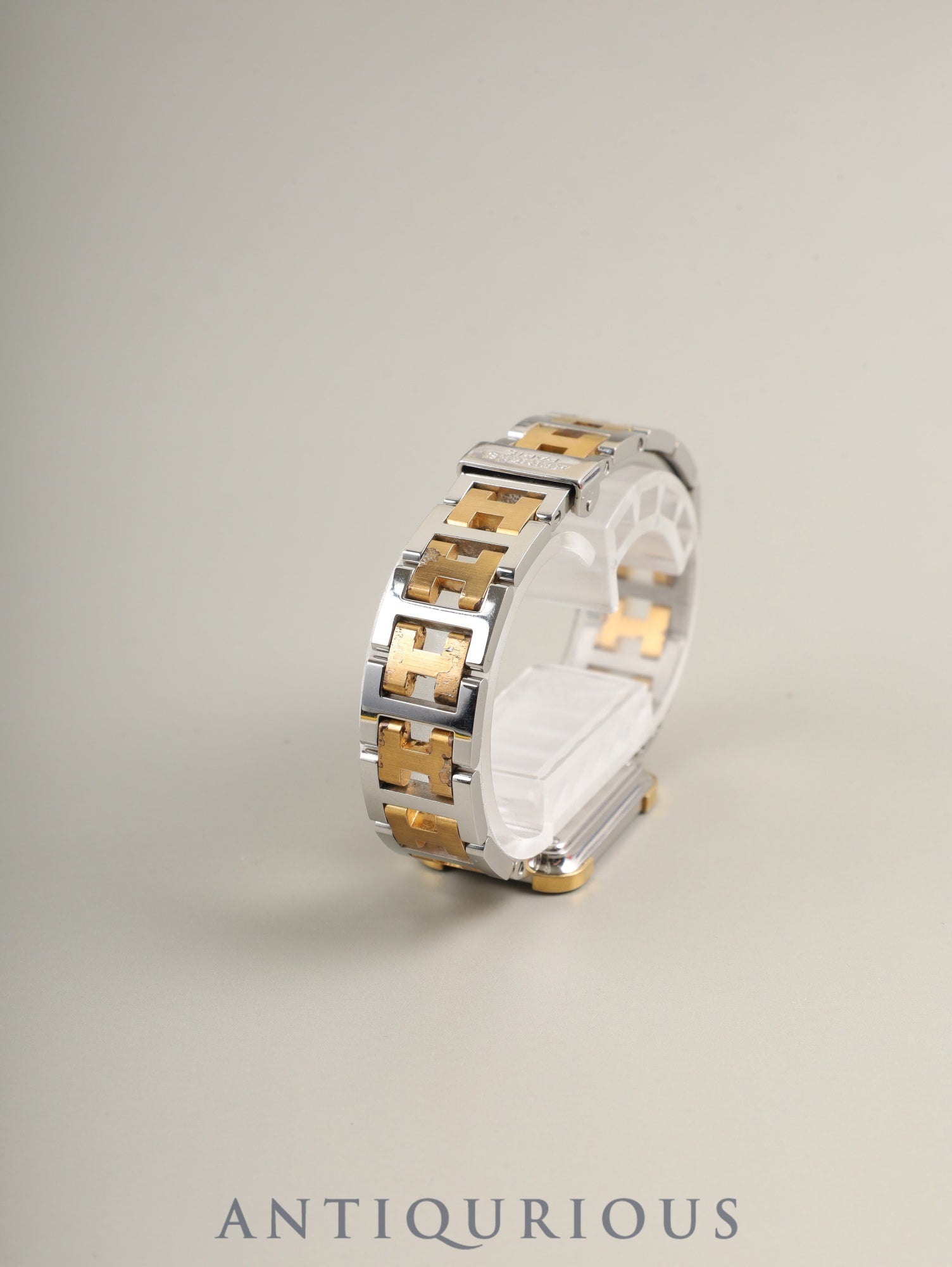 エルメス クロアジュール CR1.240 クォーツ Cal.976.001 SS/GP SS/GP ホワイト文字盤 オーバーホール済み