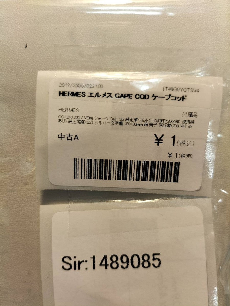 エルメス ケープコッド CC1.210.220 / VBNI クォーツ Cal.976.001 SS 革 純正尾錠(SS)シルバー文字盤 箱 冊子 保証書(2001年)純正革ベルト(□H刻印:2004年)オーバーホール済み