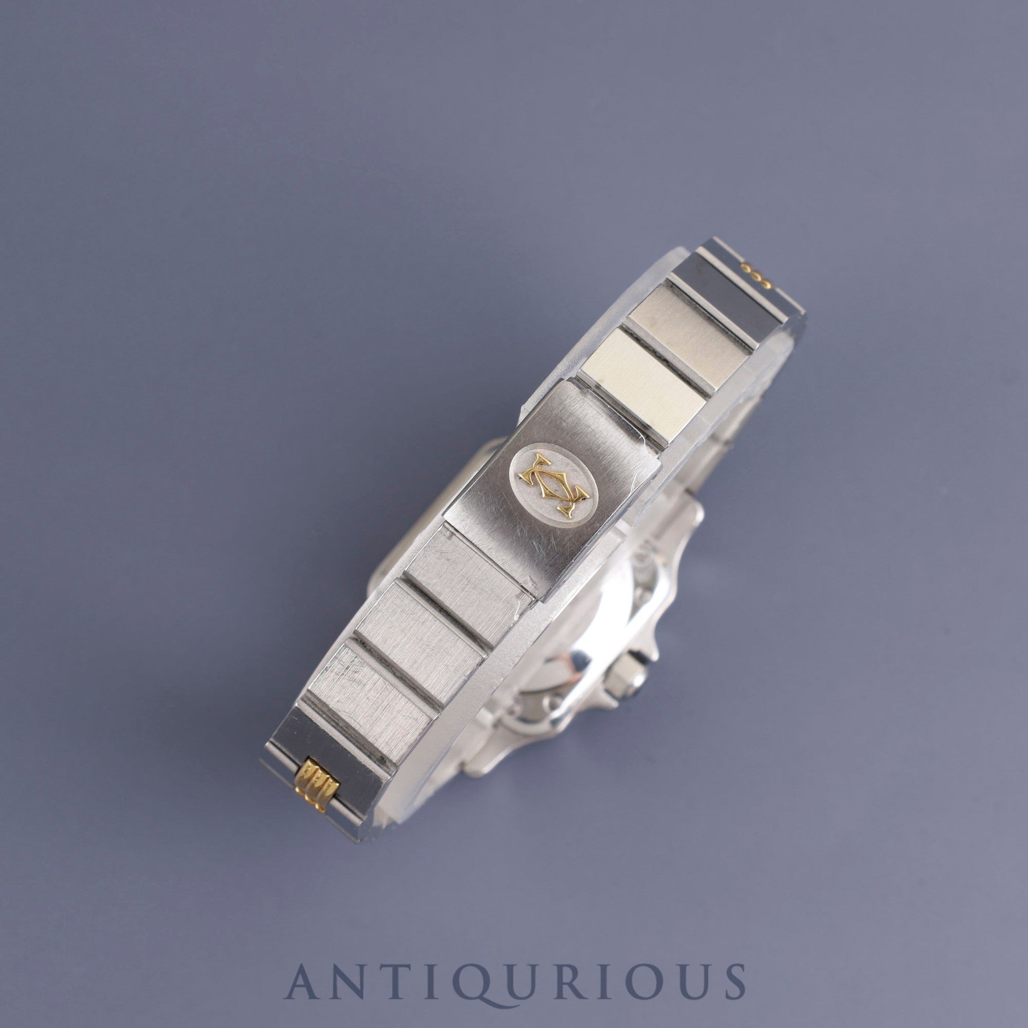 Cartier Santos Carrée SM AC14.30gr OR 0.750 2.80gr / 0902 Automatic SS/YG White Roman Dial Warranty (1988) Overhauled