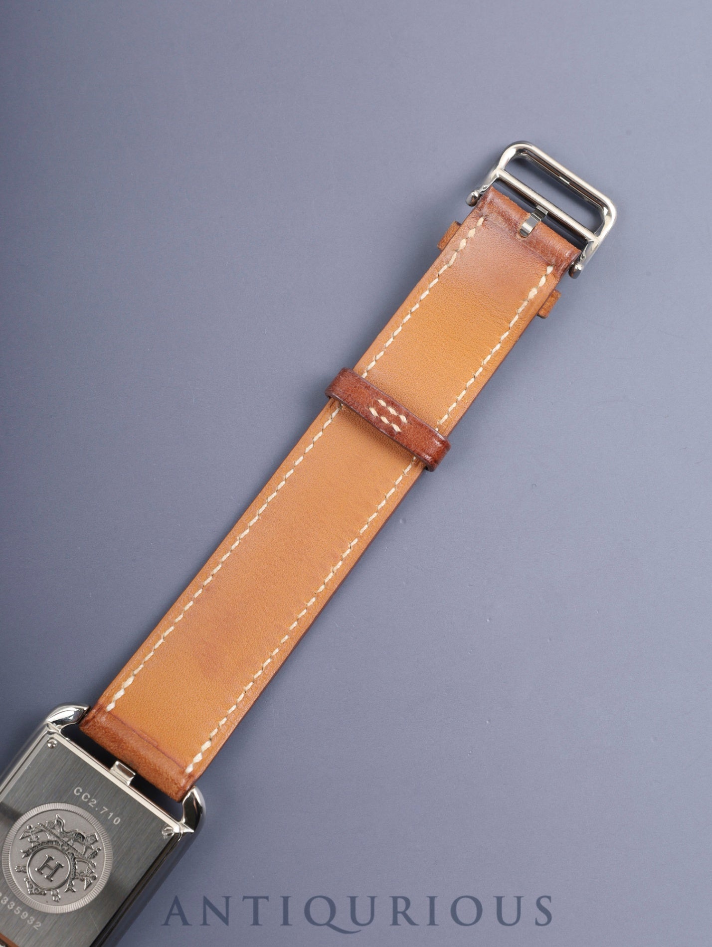 エルメス ケープコッド CC2.710 クォーツ Cal.ETA266.111 SS 純正革ベルト(□J刻印:2006年) 純正尾錠(SS) シルバー文字盤 オーバーホール済み