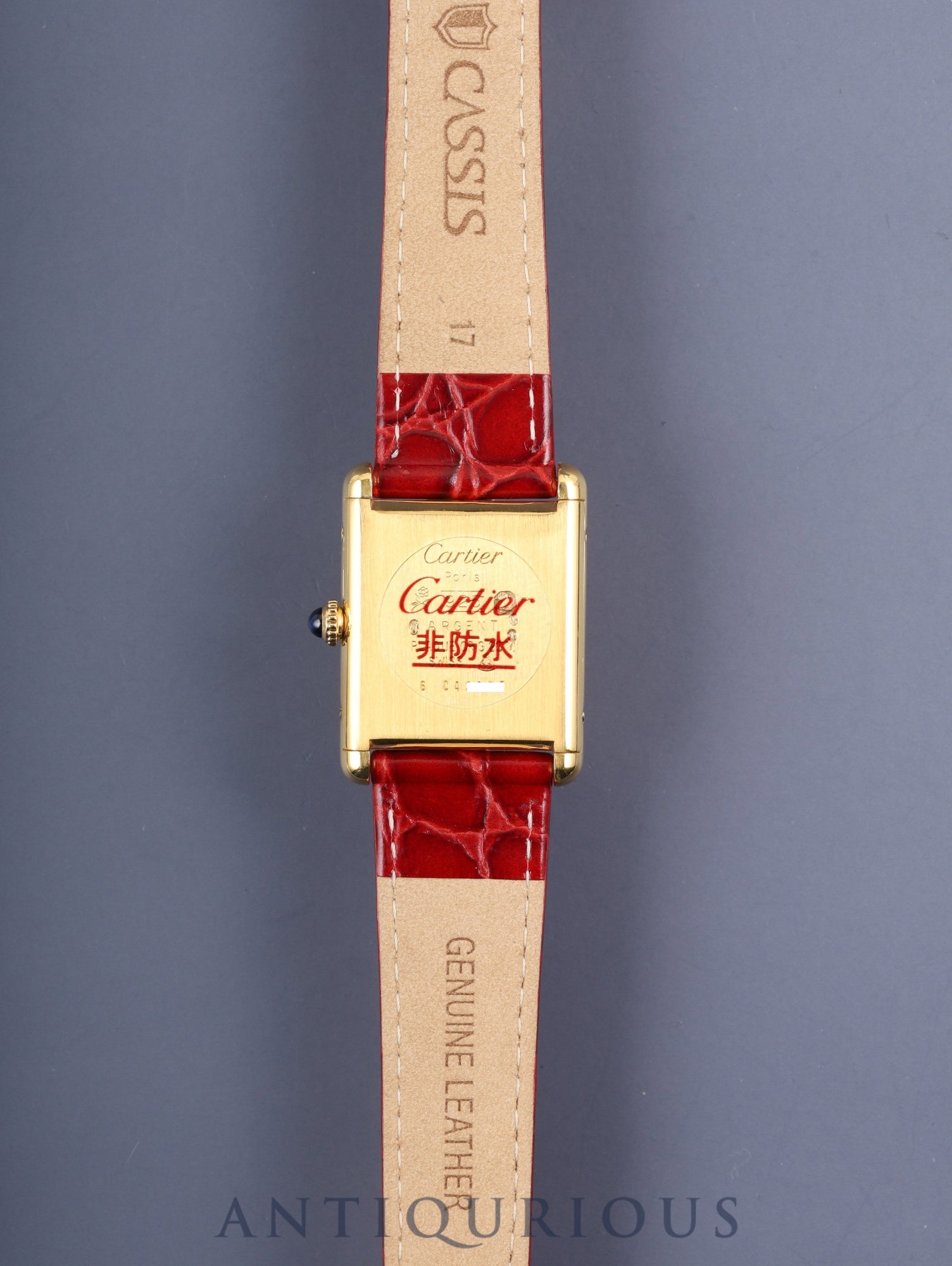 カルティエ マストタンク LM 手巻き SV925 革 純正尾錠(GP) コーラル文字盤(SWISS MADE表記) カルティエブティックにてコンプリートサービス済み 新品仕上げ済み