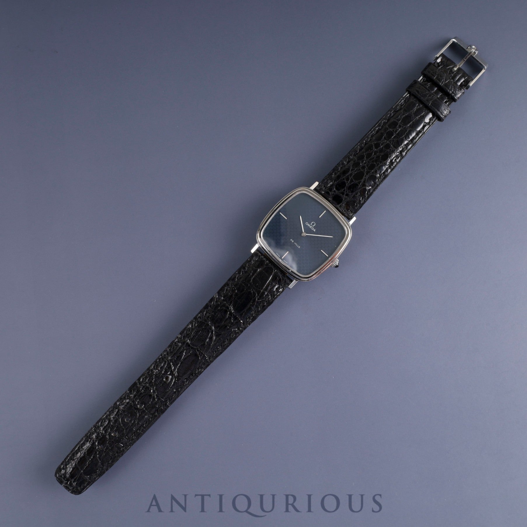オメガ デ・ヴィル 111.0118 手巻き Cal.625 SS 純正革ベルト 純正尾錠(SS) ネイビー文字盤 オーバーホール済み