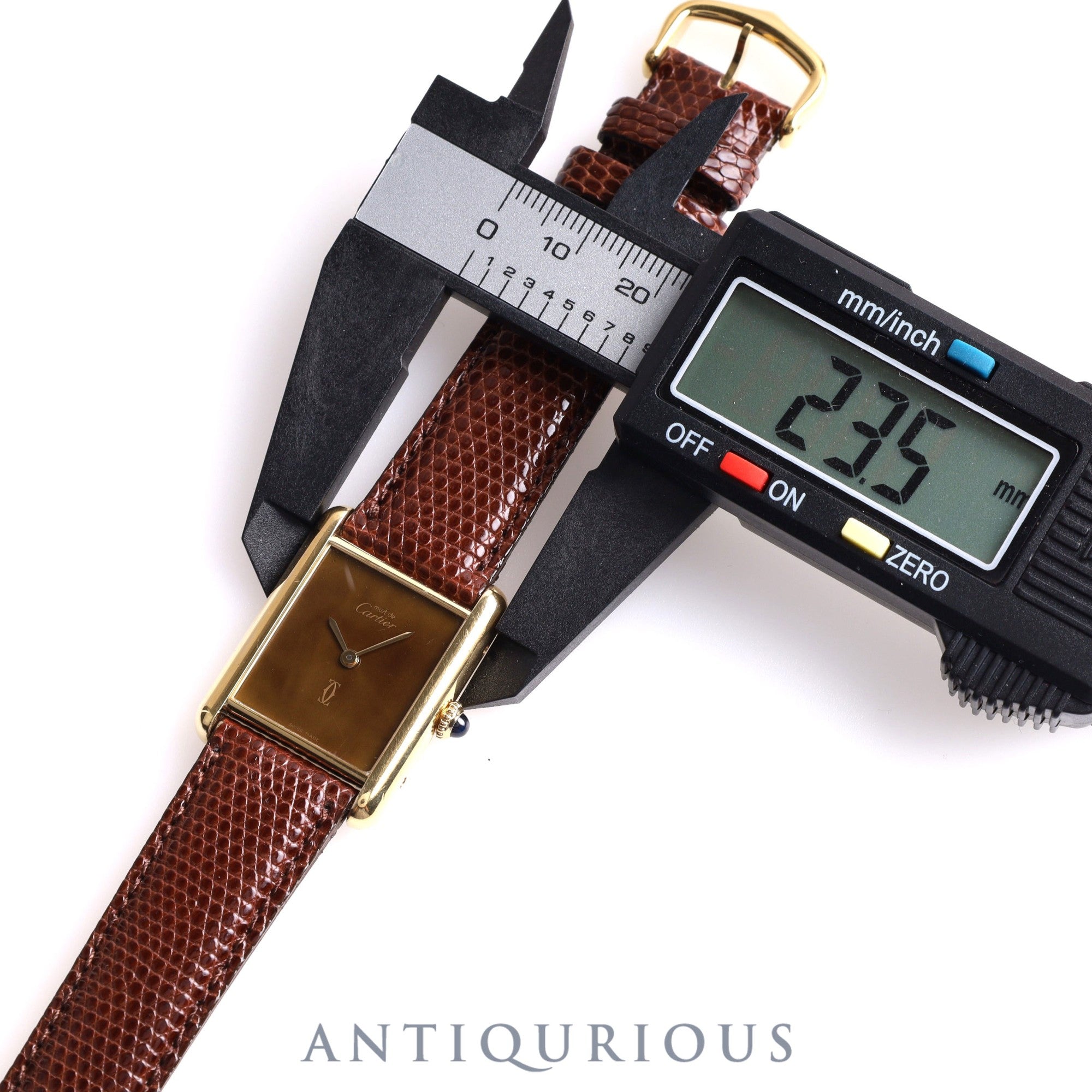 Cartier Must Tank LM Manual winding Genuine buckle Mahogany dial Box Cartier boutique complete service