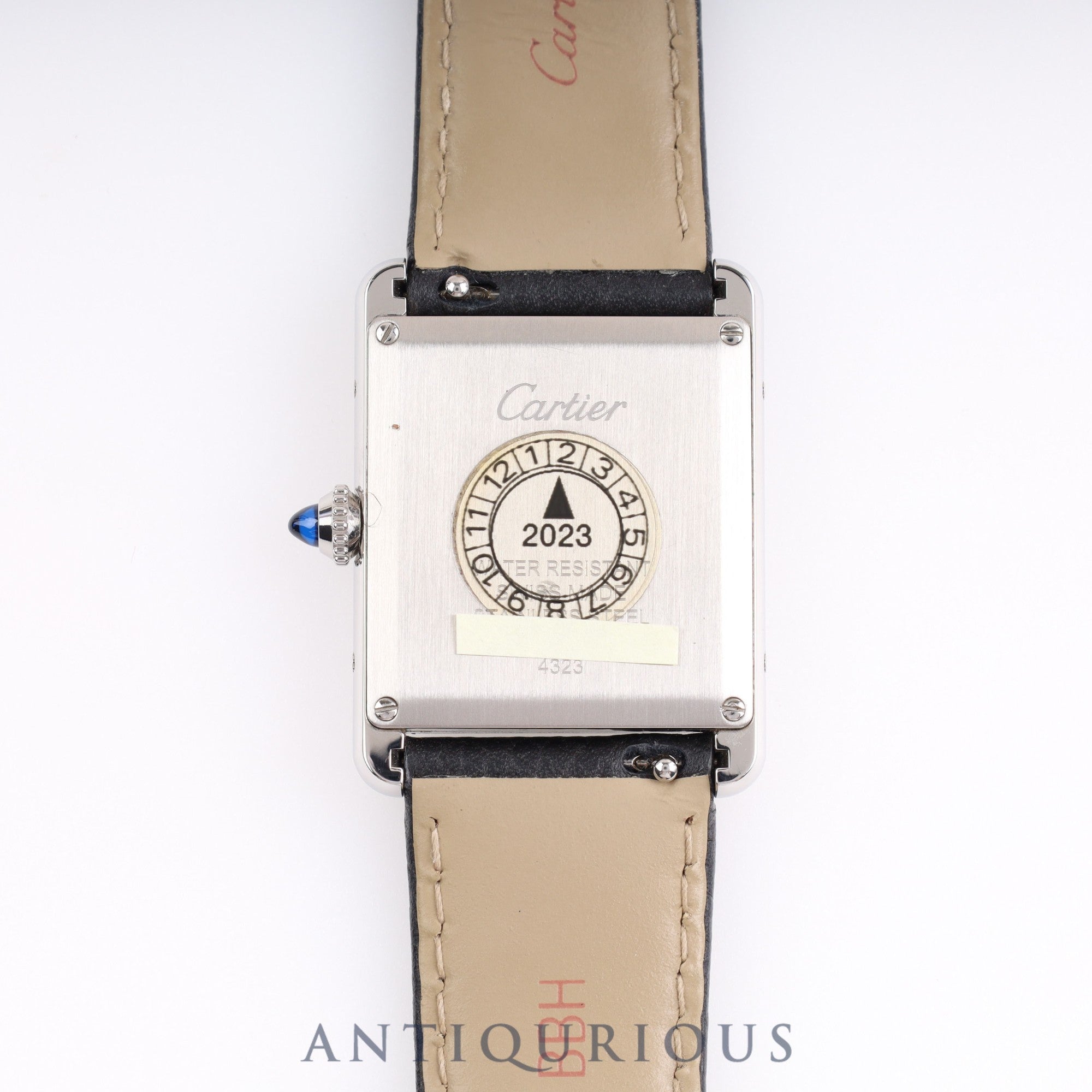 カルティエ タンクマスト LM QZ WSTA0041 / 4323 SS 革 純正尾錠(SS)シルバー文字盤 箱 保証書(2021年)