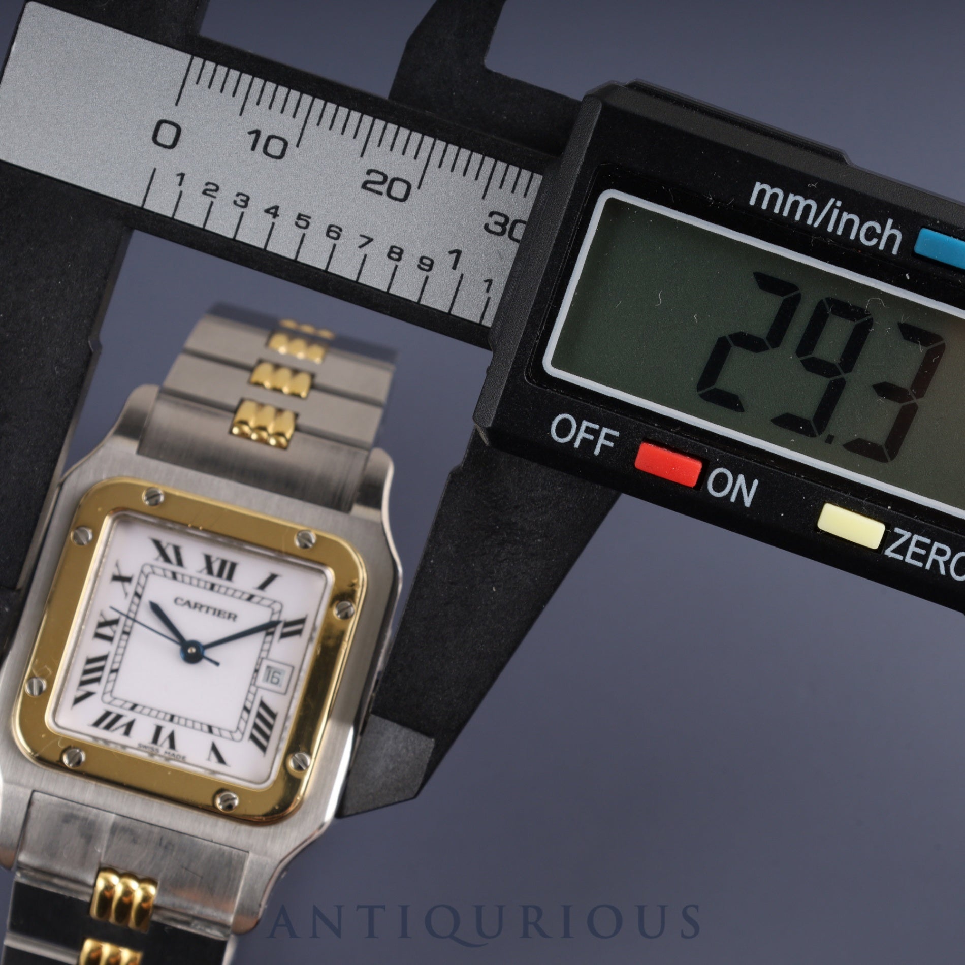 カルティエ サントスガルベ LM AC23.80gr OR 0.750 4.05gr / 2961 Ref.81036232 自動巻き SS / YG SS / YG ホワイトローマン文字盤 カルティエブティックにてコンプリートサービス(フルメンテナンス)済み