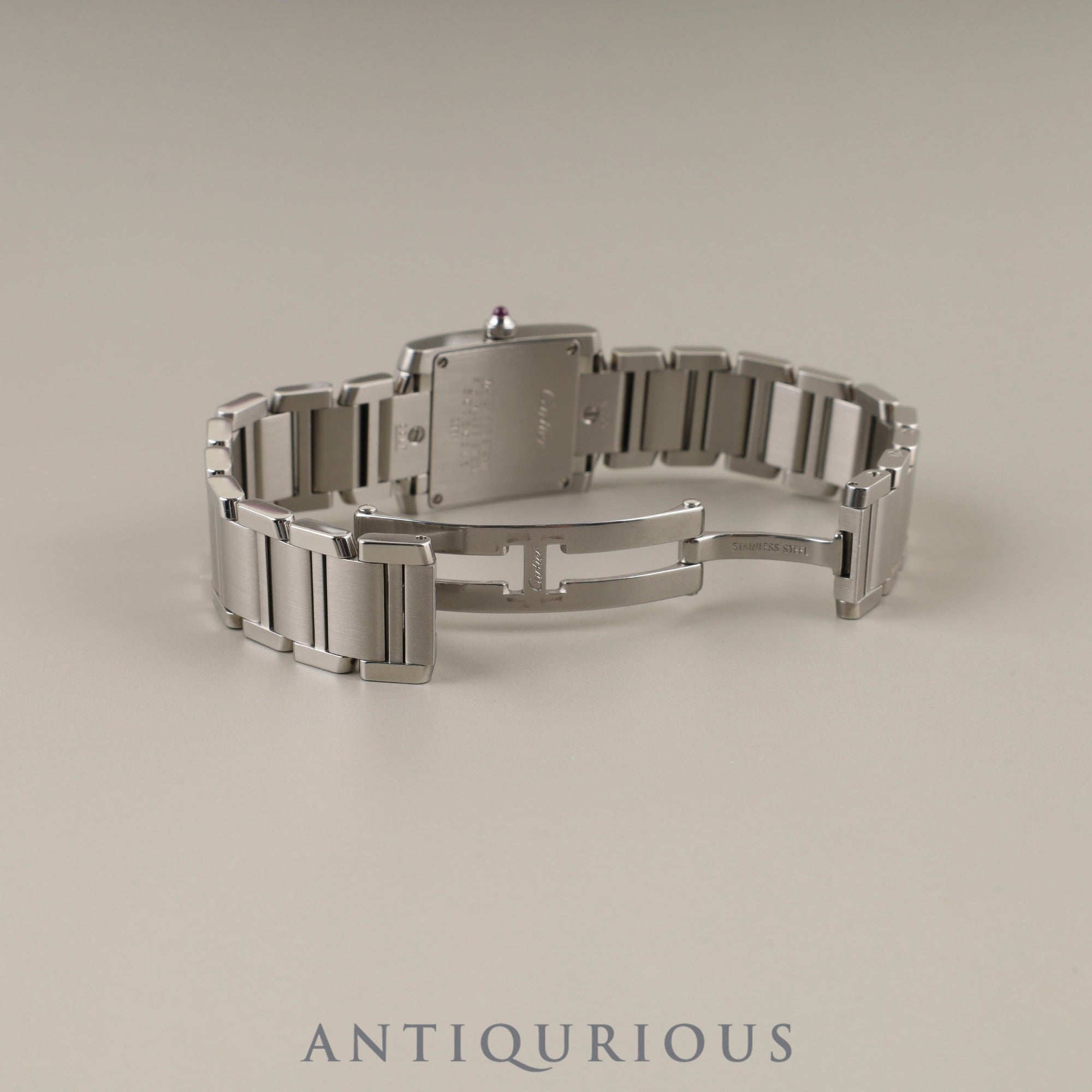 Cartier Tank Française SM W51028Q3 / 2384 Quartz Cal.057 Stainless Steel Pink Shell Dial Overhauled