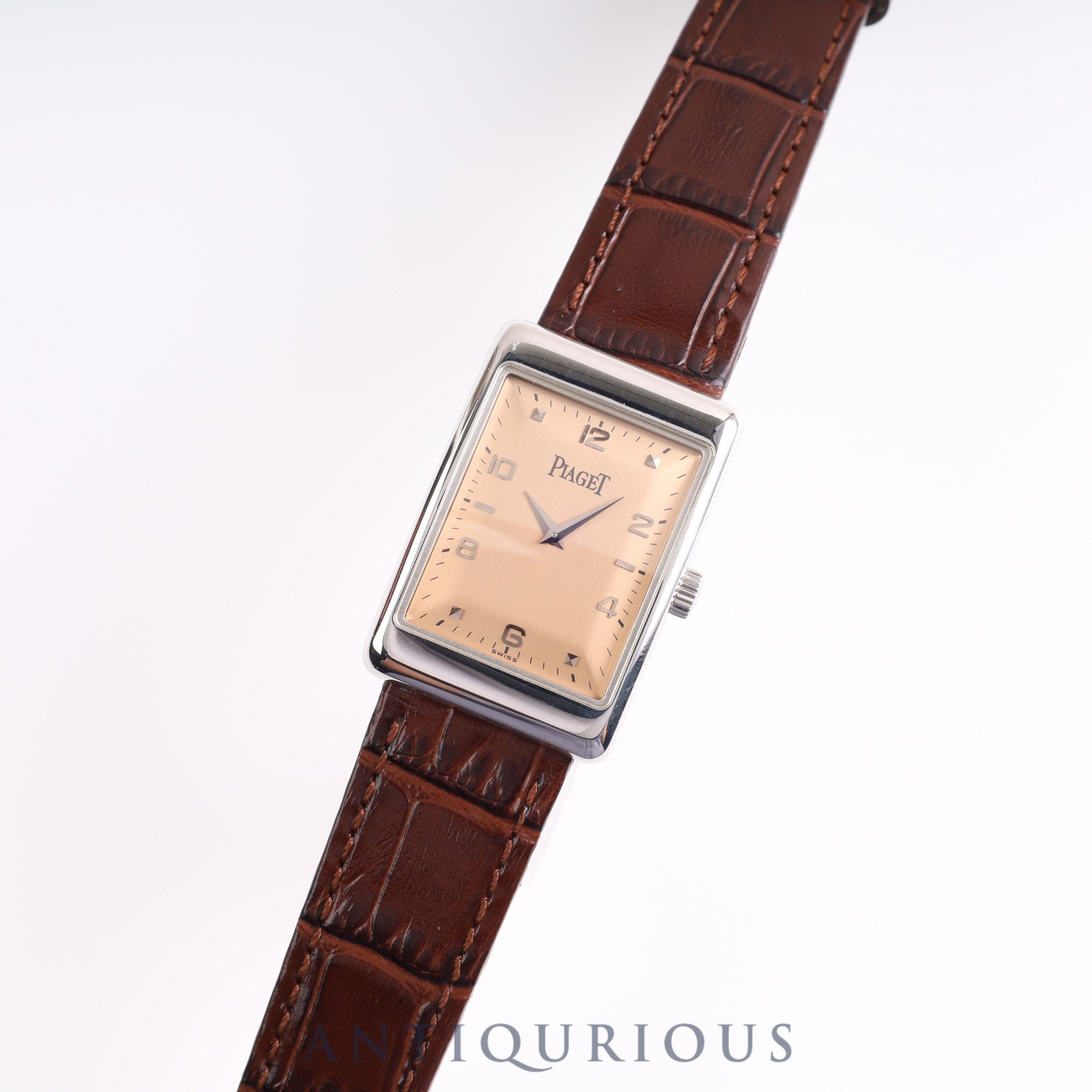 Piaget A Lacienne 9952 Manual winding Cal.9P2 WG Leather Genuine buckle (750) Pink dial Warranty (1997)