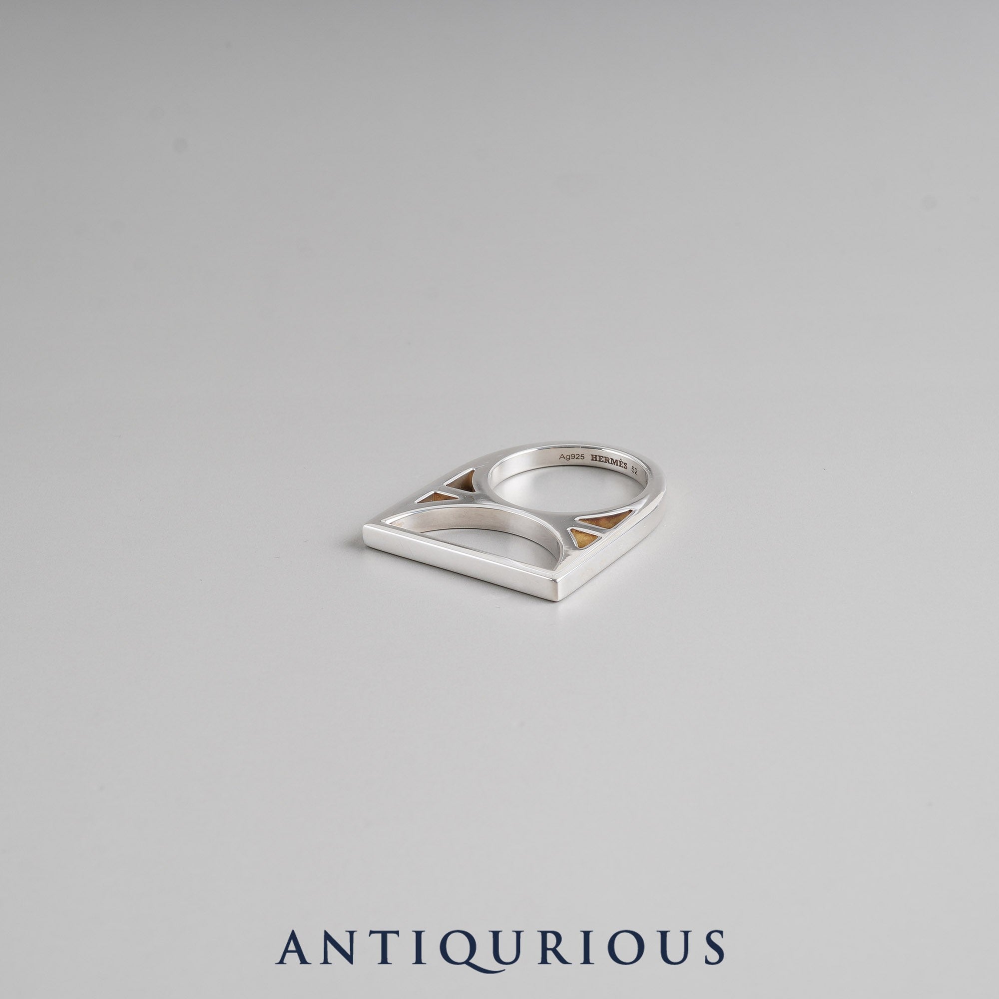 Hermes Ring Chaine d'Ancre Game Sterling Silver #52 17 Year Stamp