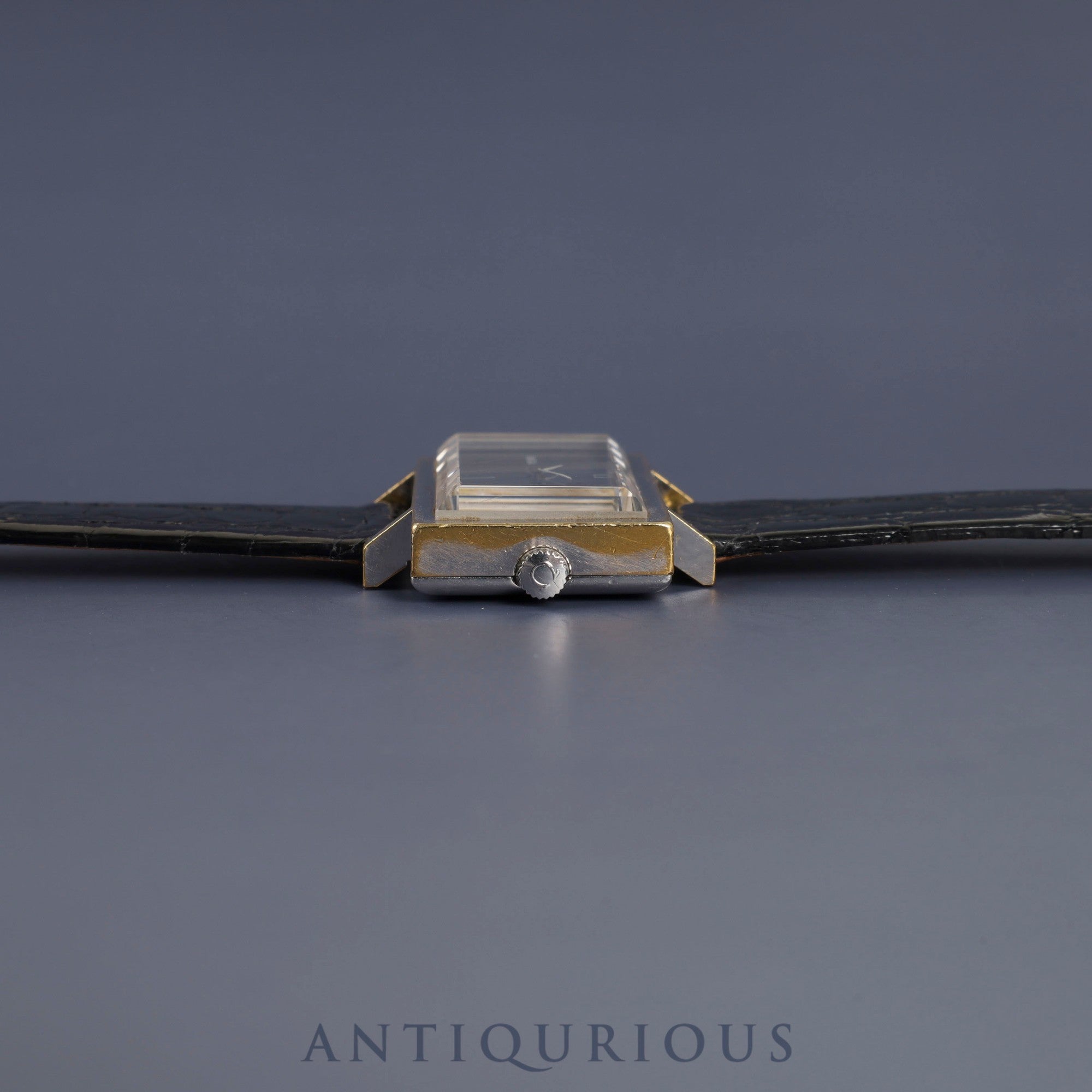 オメガ デ・ヴィル 5110383 手巻き Cal.620 SS 革 純正尾錠(SS) ネイビー文字盤 オーバーホール済み