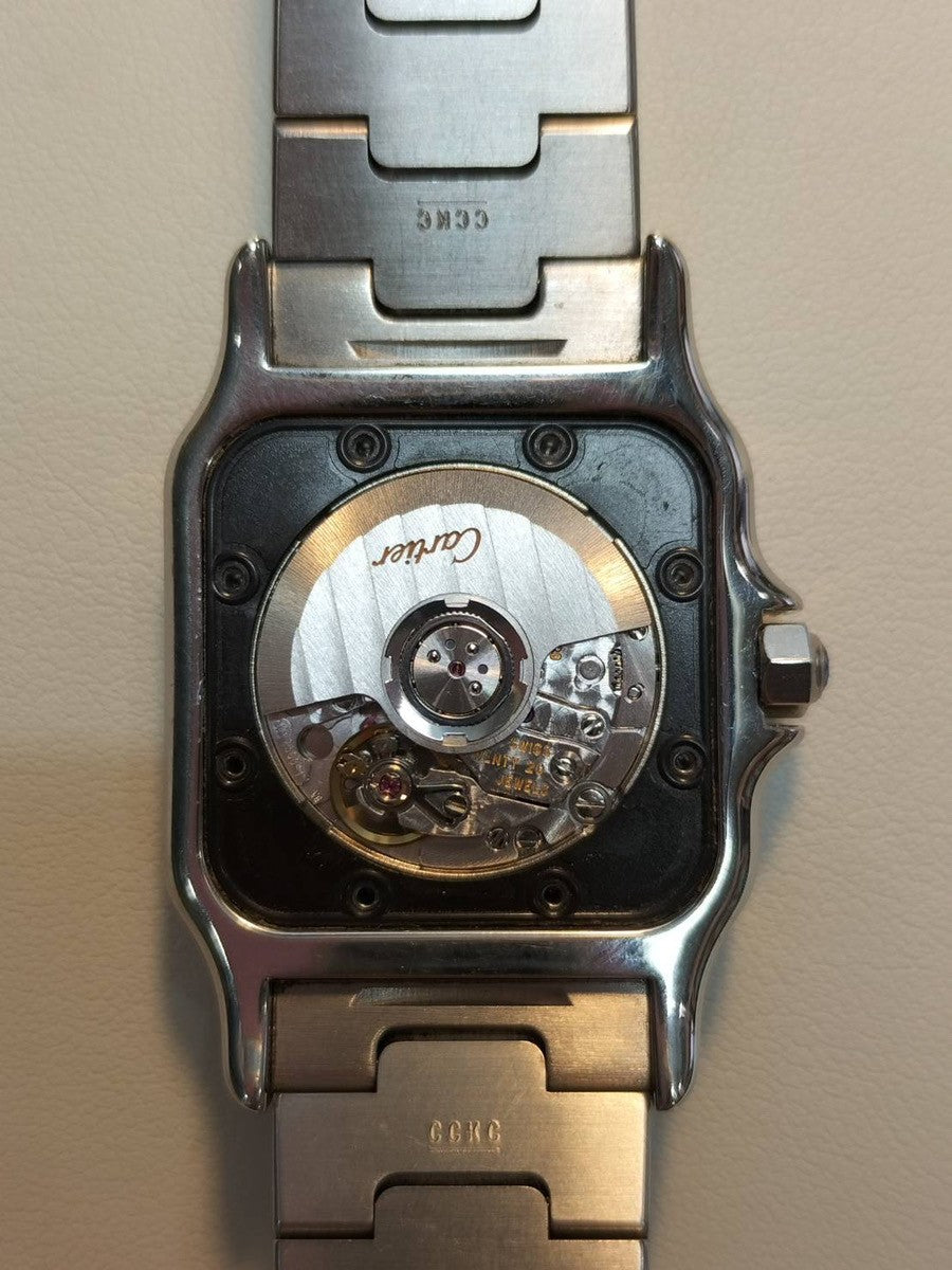 カルティエ サントス ガルベ LM W20058C4 / 2319 自動巻き SS/YG SS/YG シルバーギョーシェ文字盤 オーバーホール済み