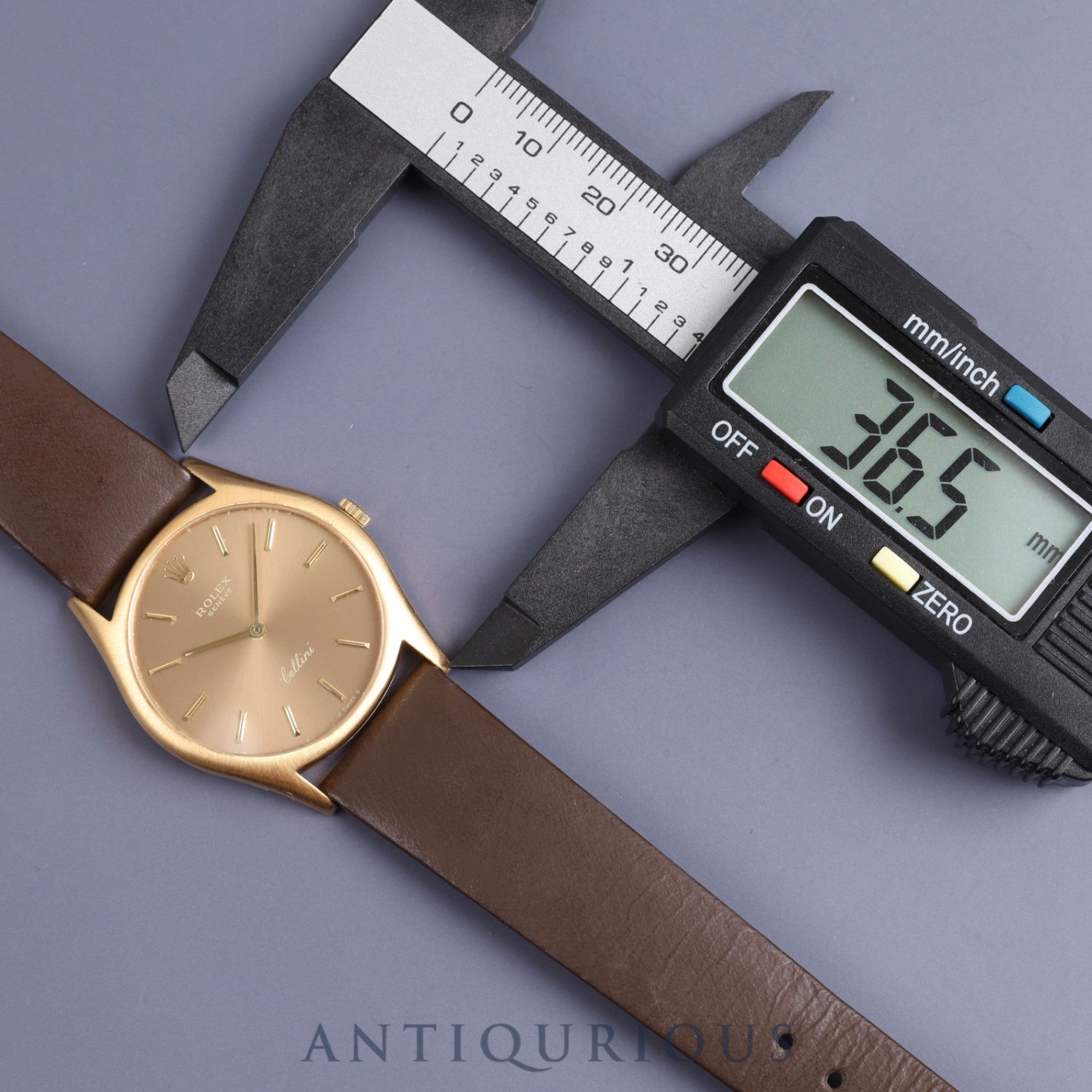 Rolex Cellini 3804 Manual winding Cal.1601 750 Genuine leather strap Genuine buckle (GP) Champagne dial No. 43 1975 Overhauled