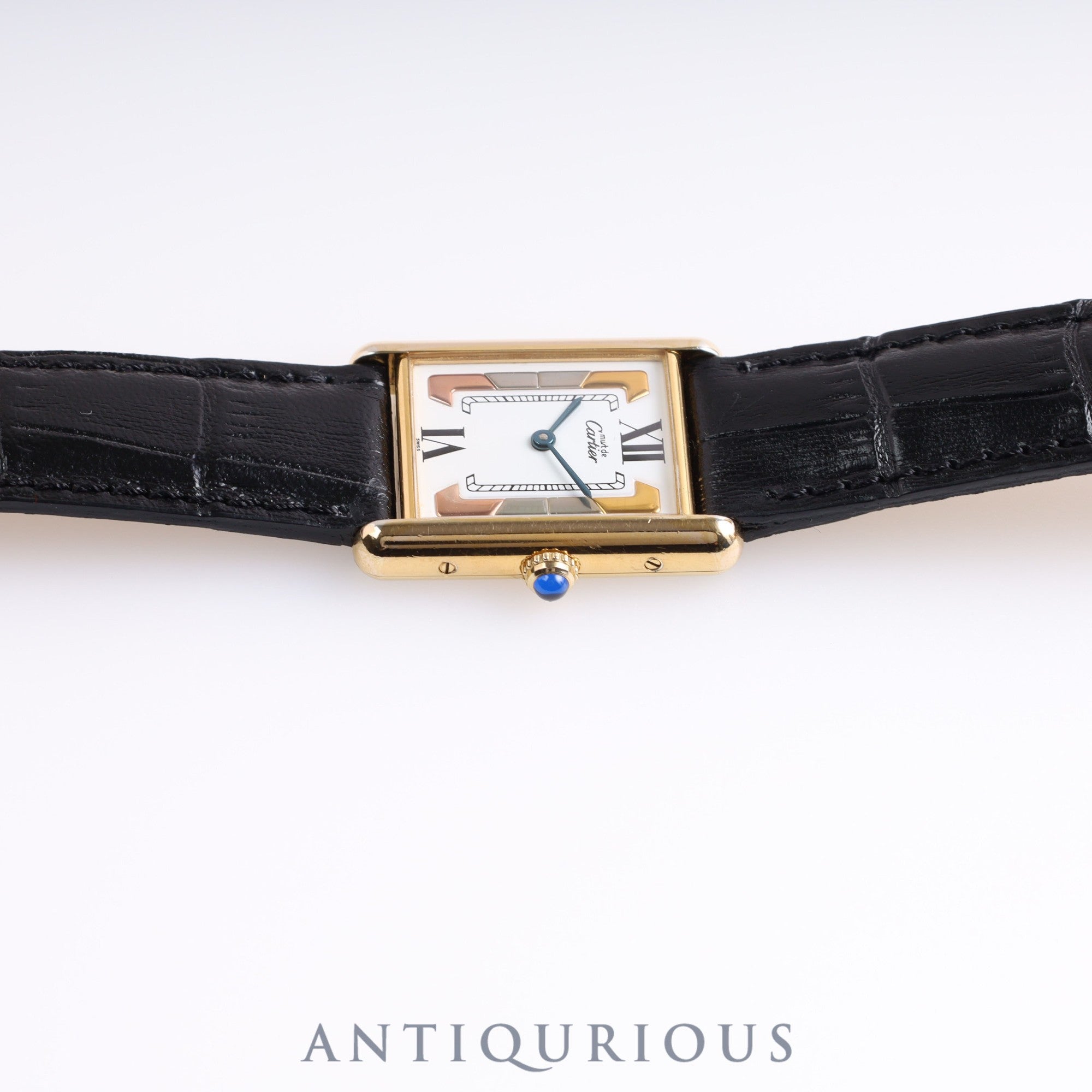 Cartier Must Tank LM QZ Trinity Dial Open Guarantee Box