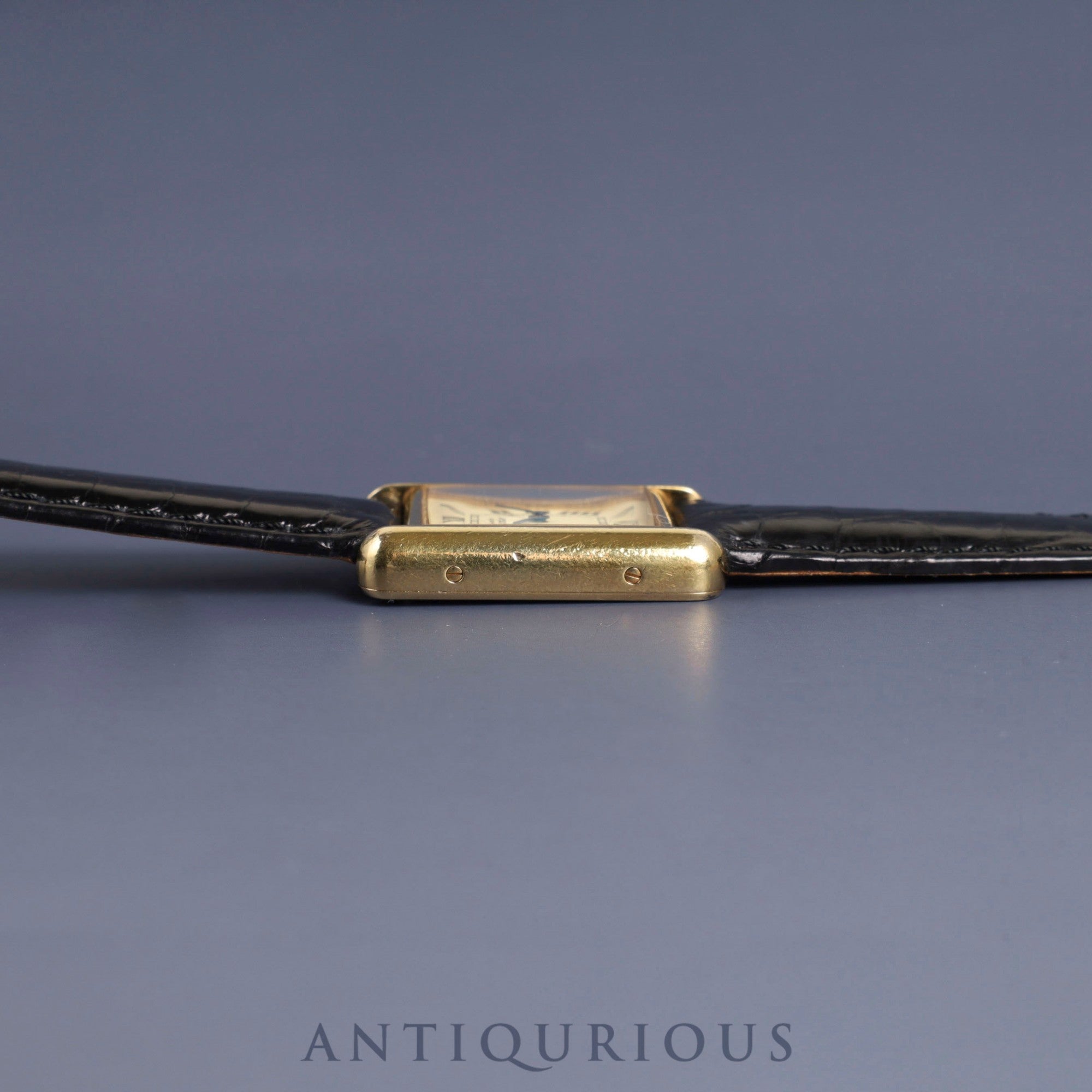 Cartier Must Tank MM W1017354 / 2415 Quartz Cal.057 SV925 Leather Genuine D-buckle (GP) Ivory Roman dial Overhauled