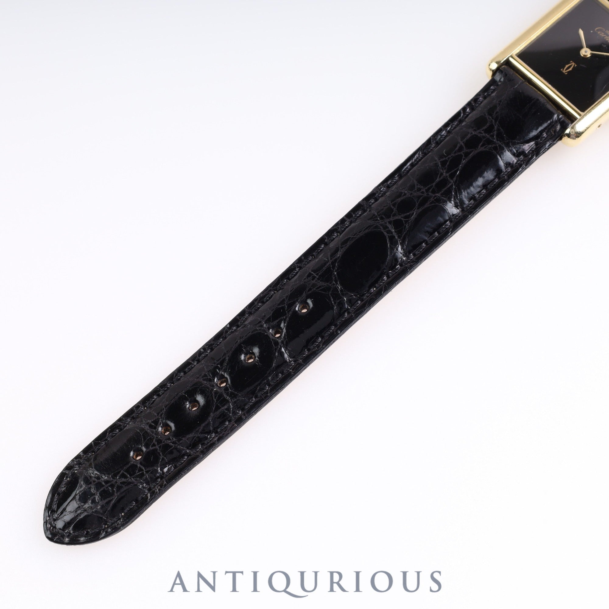 Cartier Must Tank LM Manual winding Genuine buckle Onyx dial Complete Cartier boutique service completed