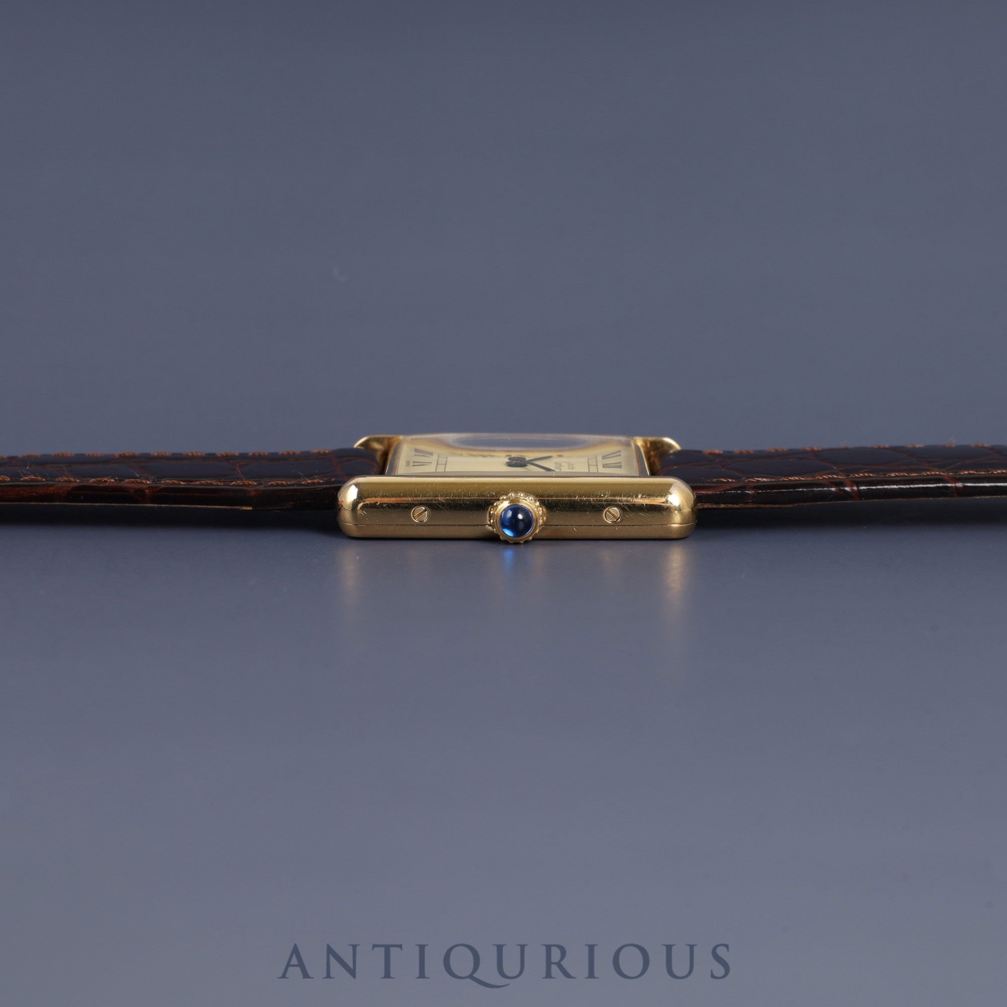 カルティエ マストタンク LM W1002753 / 590005 クォーツ Cal.90 SV925 革 純正尾錠(GP)アイボリーローマン文字盤 オーバーホール済み