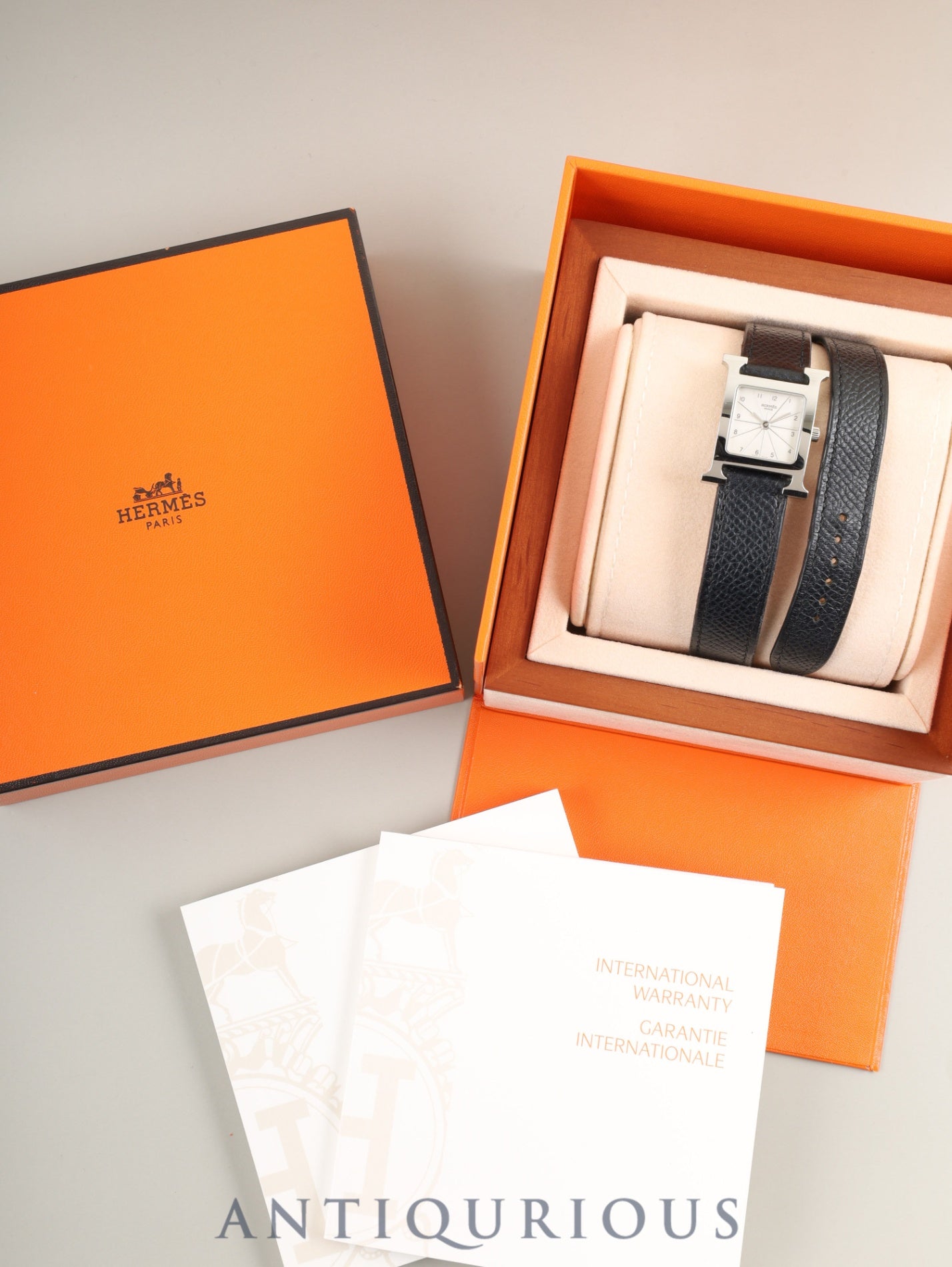 エルメス Hウォッチ ドゥブルトゥール HH1.210 クォーツ Cal.901.001