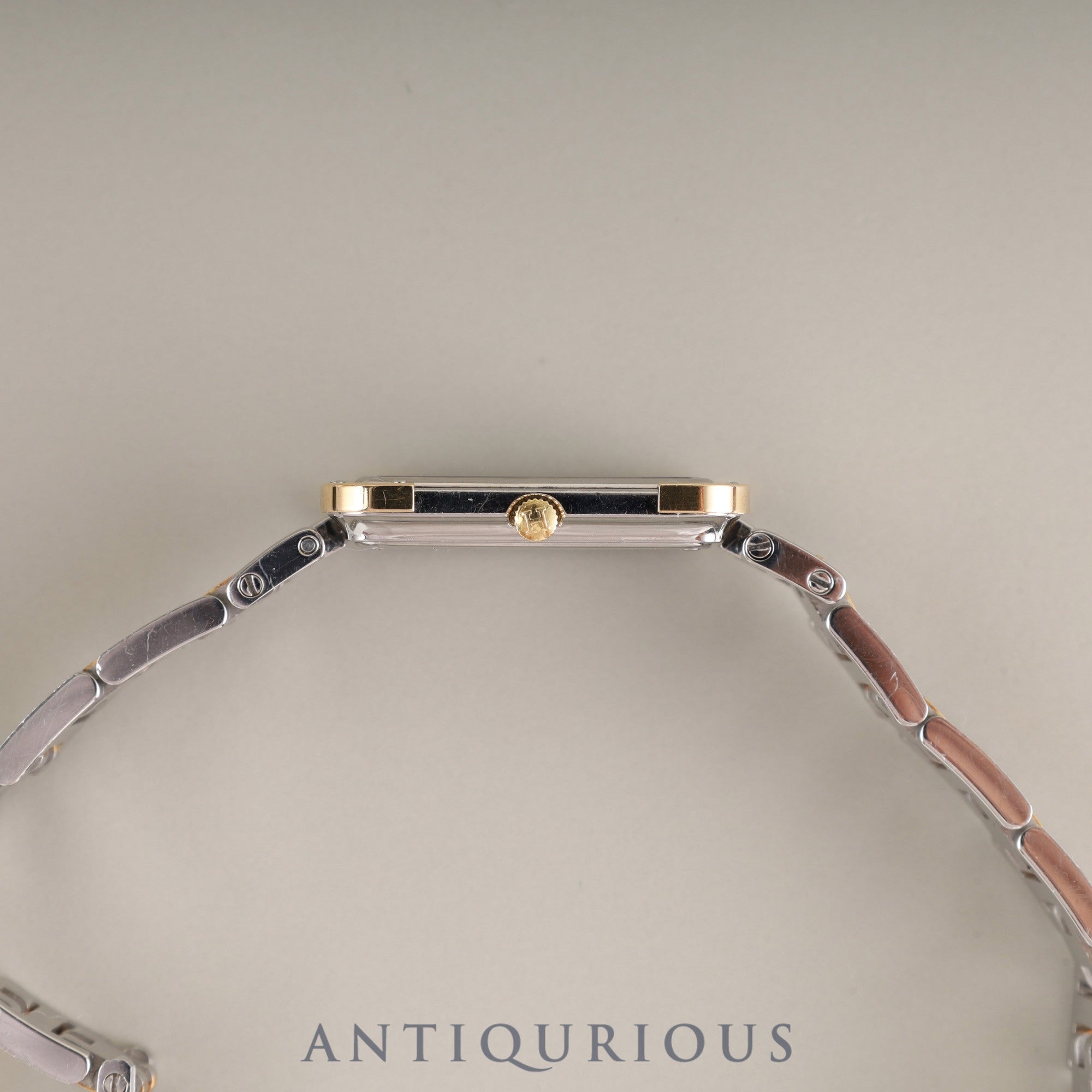 エルメス クロアジュール CR1.220 クォーツ Cal.976.001 SS/GP SS/GP ホワイト文字盤 オーバーホール済み