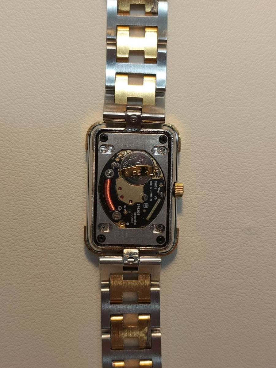 エルメス クロアジュール CR1.240 クォーツ Cal.976.001 SS/GP SS/GP ホワイト文字盤 オーバーホール済み