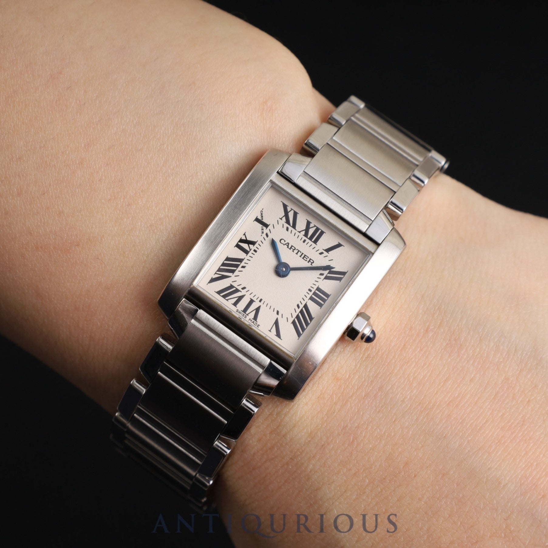 Cartier Tank Francaise SM W51008Q3 Quartz Cal.057 SS SS White Roman Dial Box Booklet Warranty (2006) Overhauled