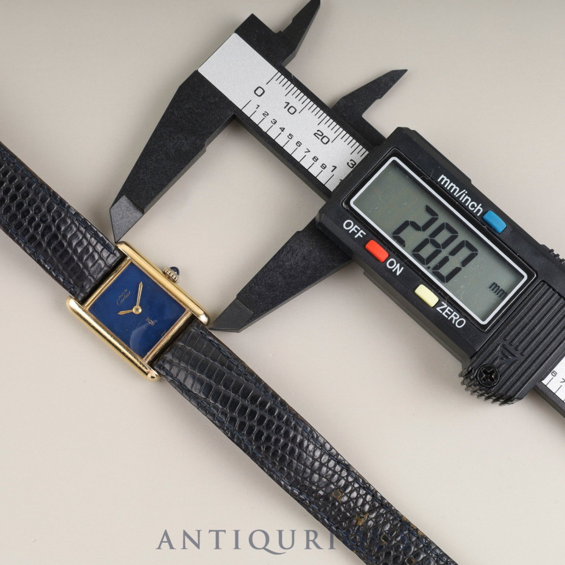 カルティエ マストタンク SM 手巻き Cal.78-1 SV925 純正革ベルト 純正尾錠(GP)ラピスラズリ文字盤 オーバーホール済み