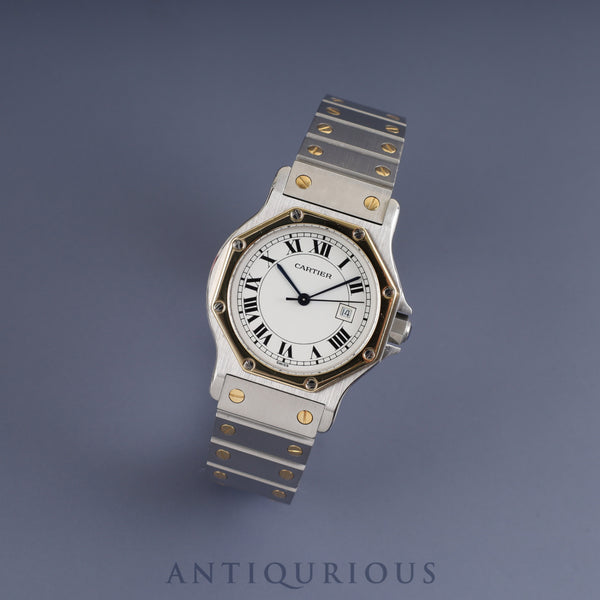Cartier Santos Octagon LM AC17.90gr 2966 Automatic SS/YG SS/YG White Roman dial Complete service (full maintenance) completed at Cartier boutique