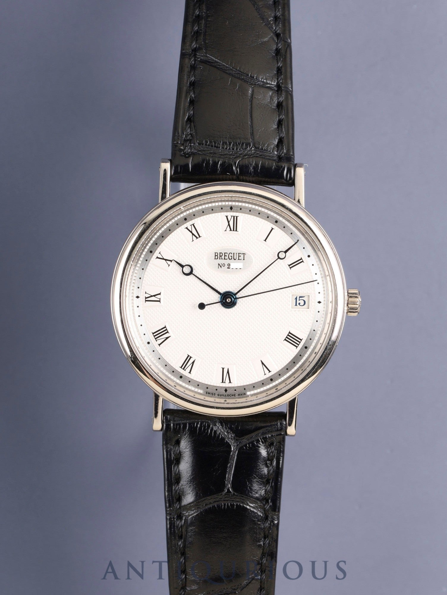 ブレゲ クラシック ツインバレル 5910BB.15.984 自動巻き Cal.591 750WG 純正革ベルト 純正尾錠(750WG)シルバー文字盤 箱 冊子 保証書(2002年)オーバーホール済み