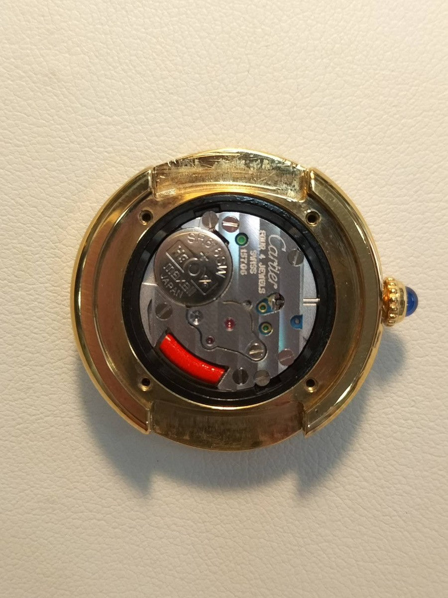 カルティエ マストトリニティ W1010844/2735 クォーツ Cal.157.06 SV925 革 純正Dバックル(GP) ホワイト文字盤 箱 オーバーホール済み