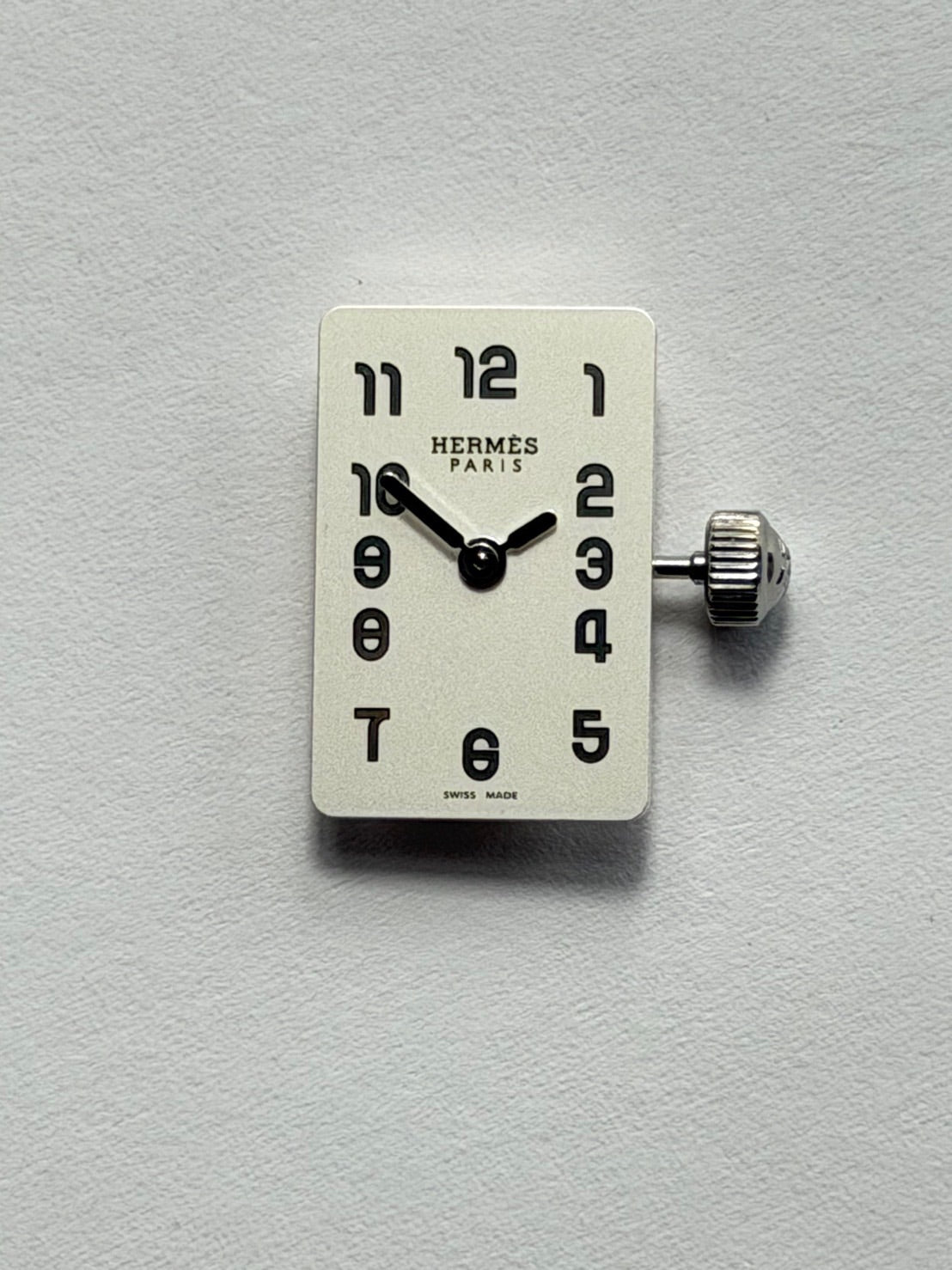 Hermès Nantucket NA2.110 Quartz Cal. ETA280.002 SS Genuine leather strap (U stamp: 2022) Genuine pin buckle (SS) Silver Arabic dial Box Manual Overhauled