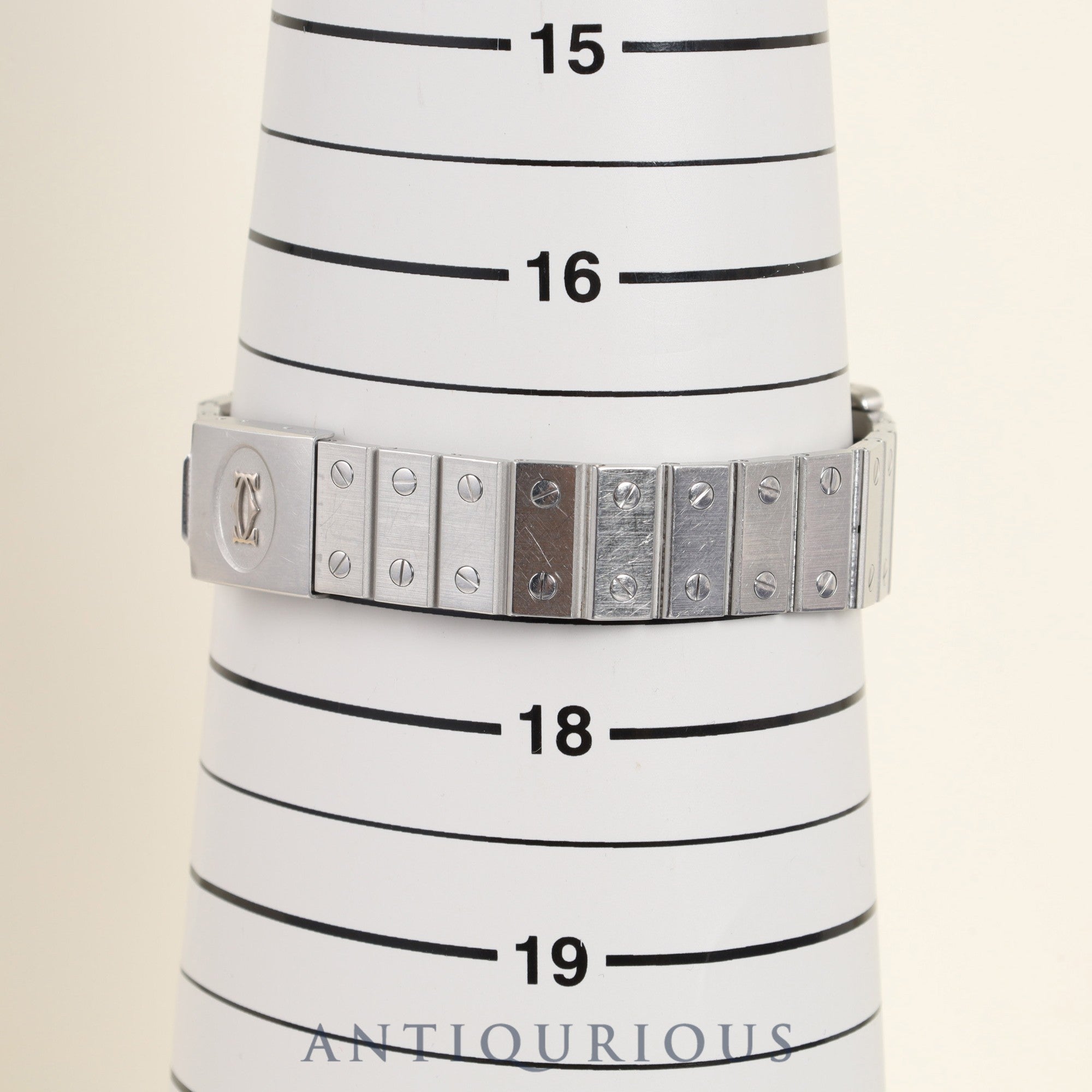 Cartier Santos Octagon LM 2965 Automatic SS SS White Roman dial Box Warranty (no date) Complete service (full maintenance) completed at Cartier boutique