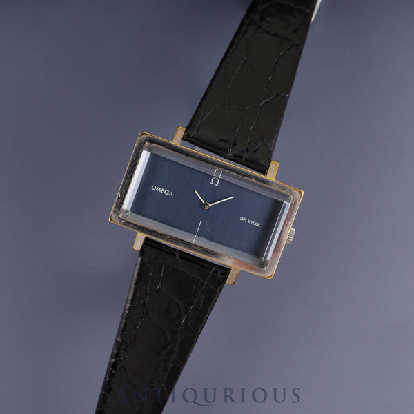 オメガ デ・ヴィル 5110383 手巻き Cal.620 SS 革 純正尾錠(SS) ネイビー文字盤 オーバーホール済み