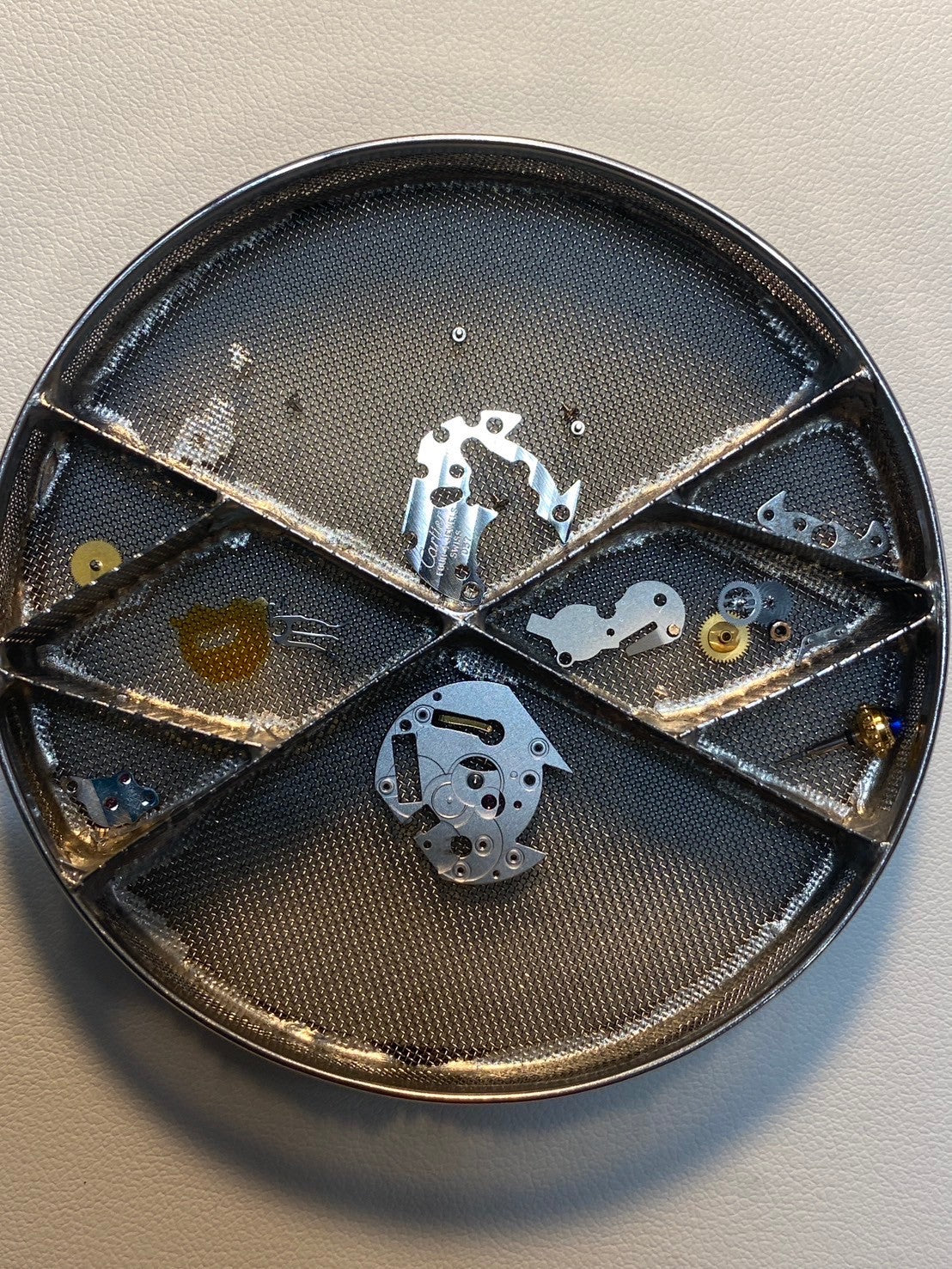 Cartier Must Tank SM 5057001 Quartz Cal.057 SV925 Leather Genuine Buckle (GP) Straight Roman Dial Overhauled