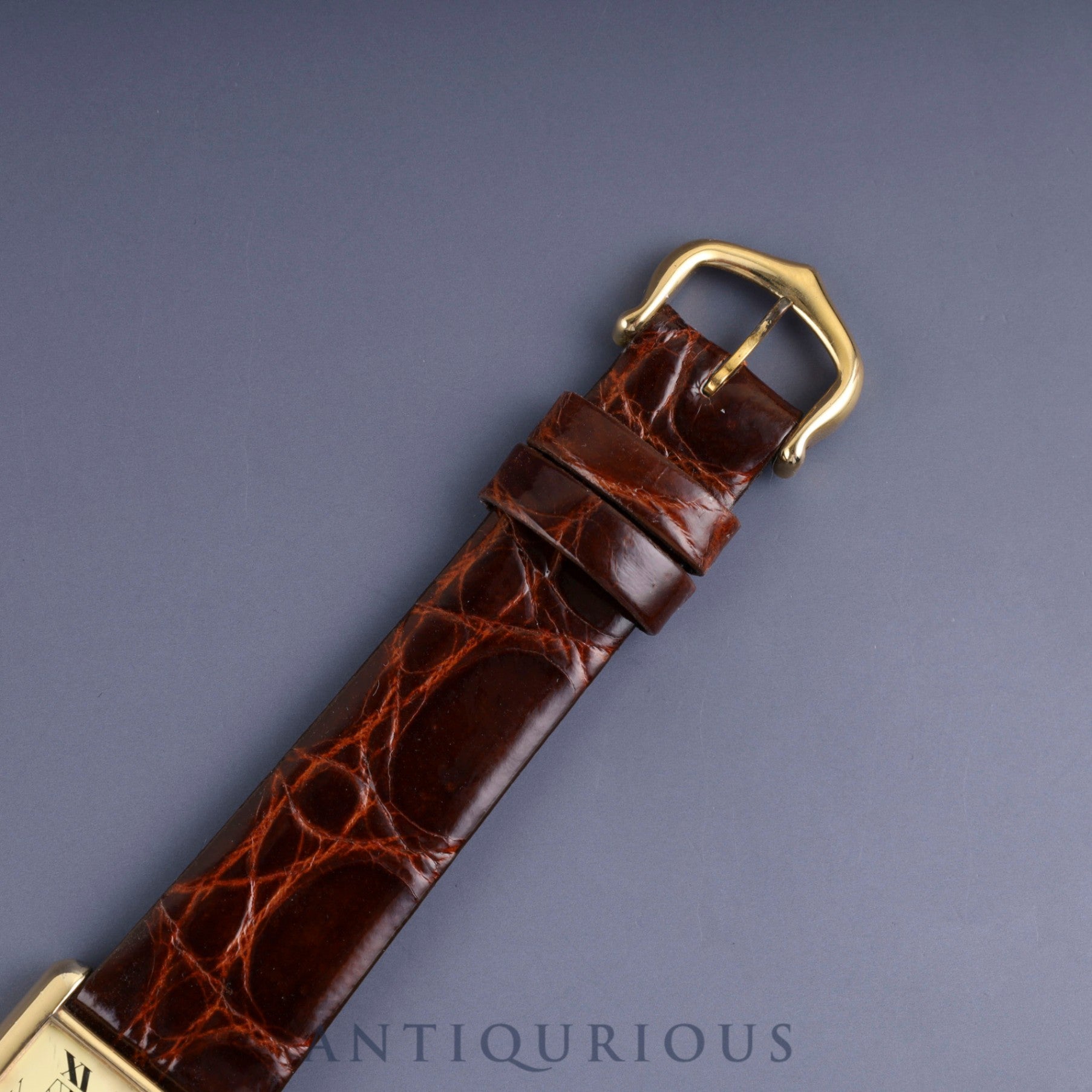 カルティエ マストタンク LM 手巻き SV925 革 純正尾錠(GP)アイボリーローマン文字盤 オーバーホール済み