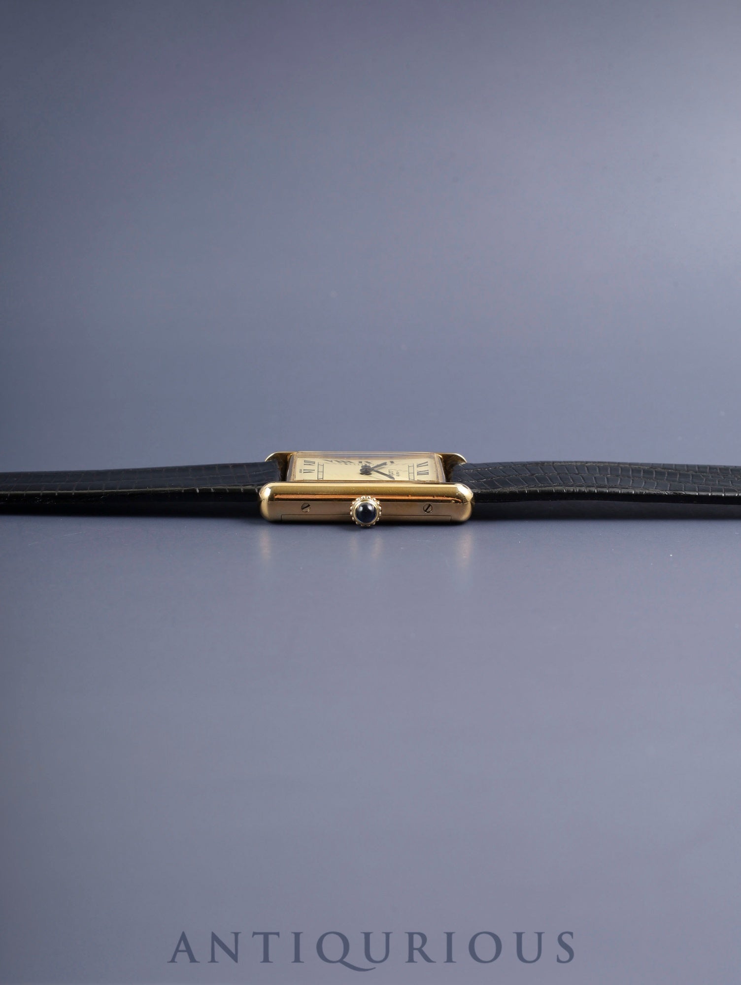 カルティエ マストタンク LM 手巻き Cal.78-1 SV925 革 純正ピンバックル(GP)アイボリーローマン文字盤(SWISS表記) オーバーホール済み