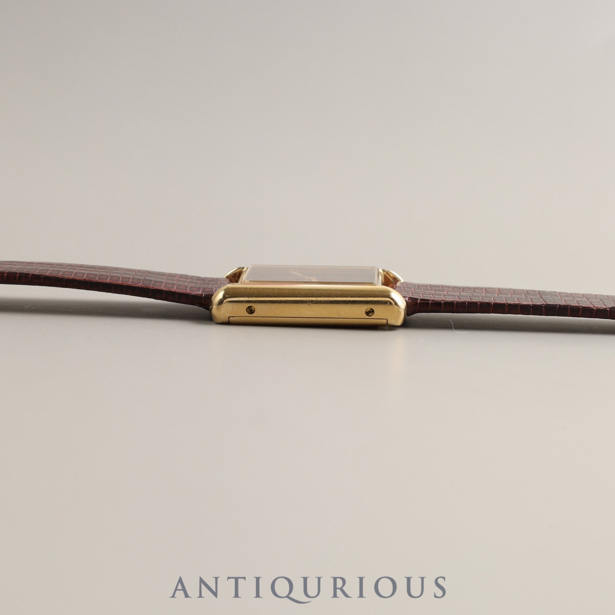 Cartier Must Tank LM Manual Winding SV925 Leather Genuine Buckle Bordeaux Dial