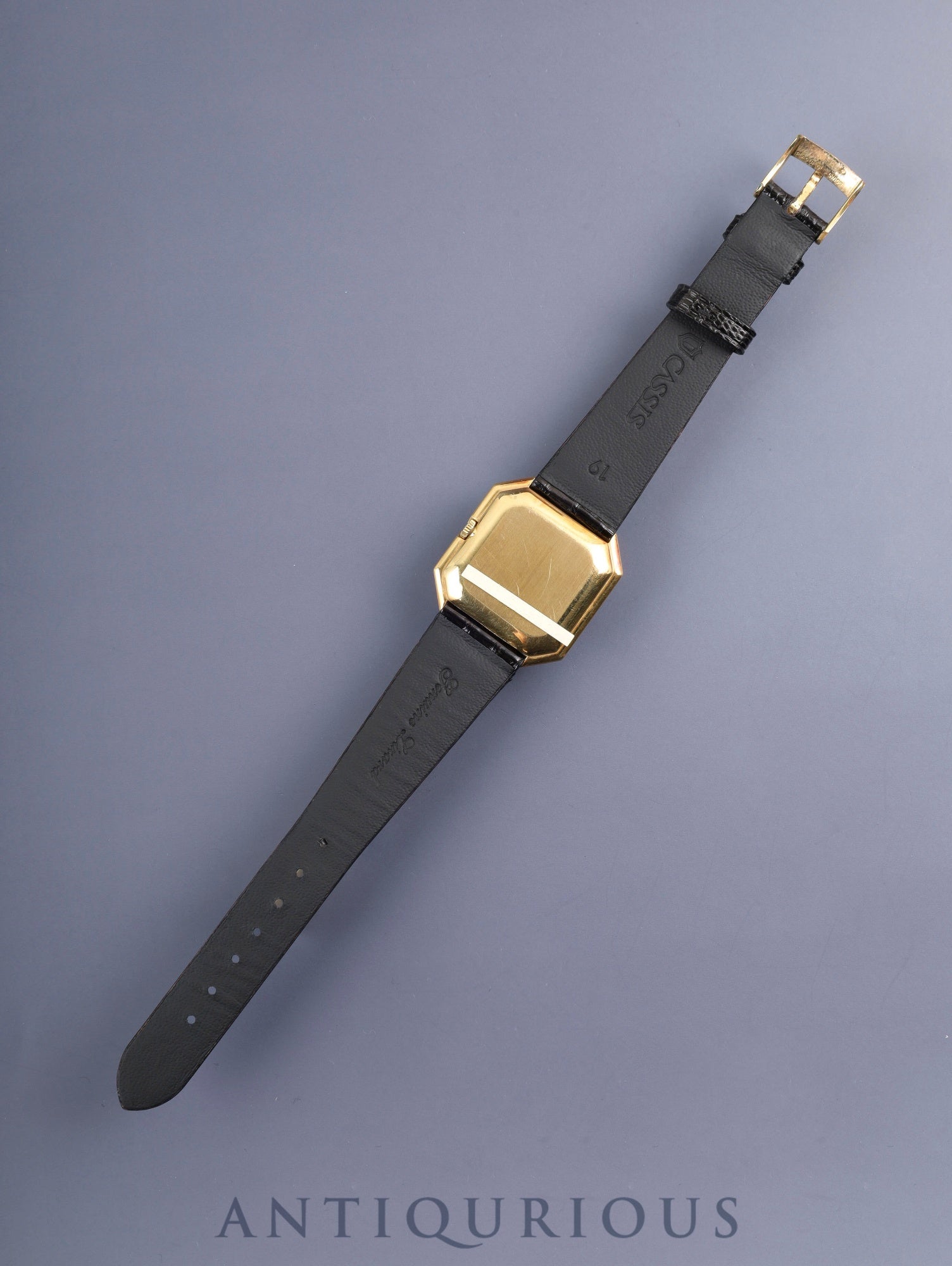 ショパール L.U.C U2130 手巻き Cal.895 AU750 革 社外尾錠(GP) オニキス文字盤 冊子 保証書(1979年)保証登録カード 純正革ベルト オーバーホール済み