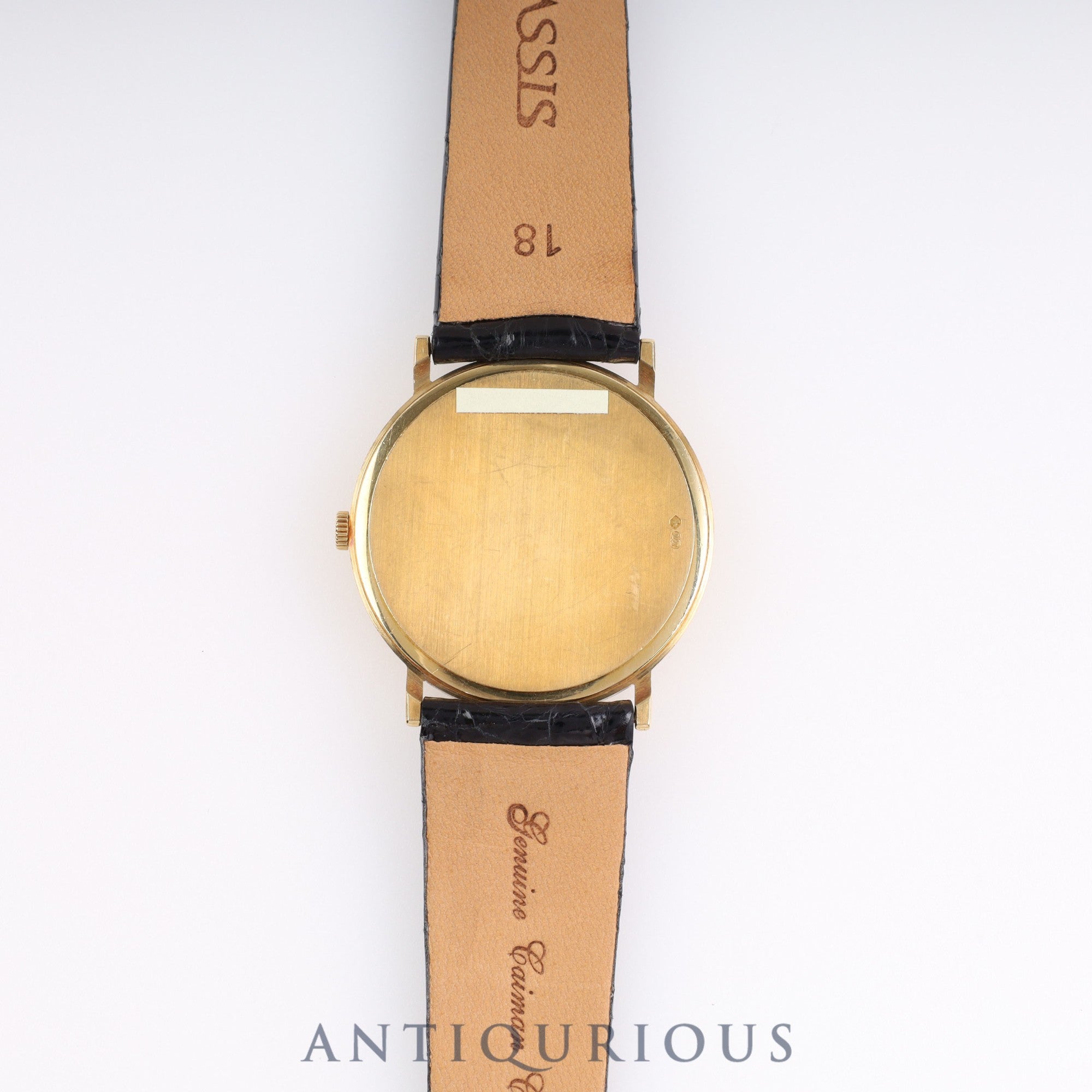 オーデマ・ピゲ エクストラフラット 手巻き Cal.2080 YG 革 純正尾錠 ゴールド文字盤 1990年代