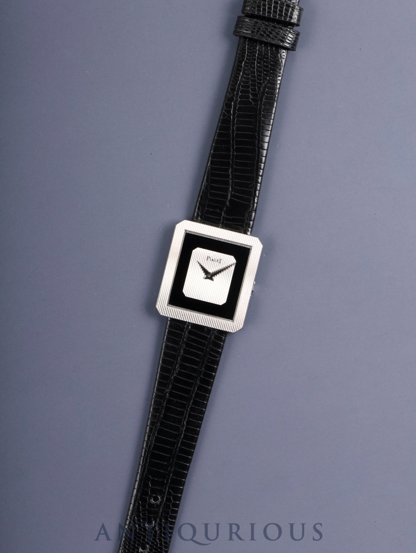Piaget Protocole 9154 Manual Winding Cal.9P2 750WG Leather Original Pin Buckle (750WG) Black / Silver Dial With Original Leather Strap Overhauled