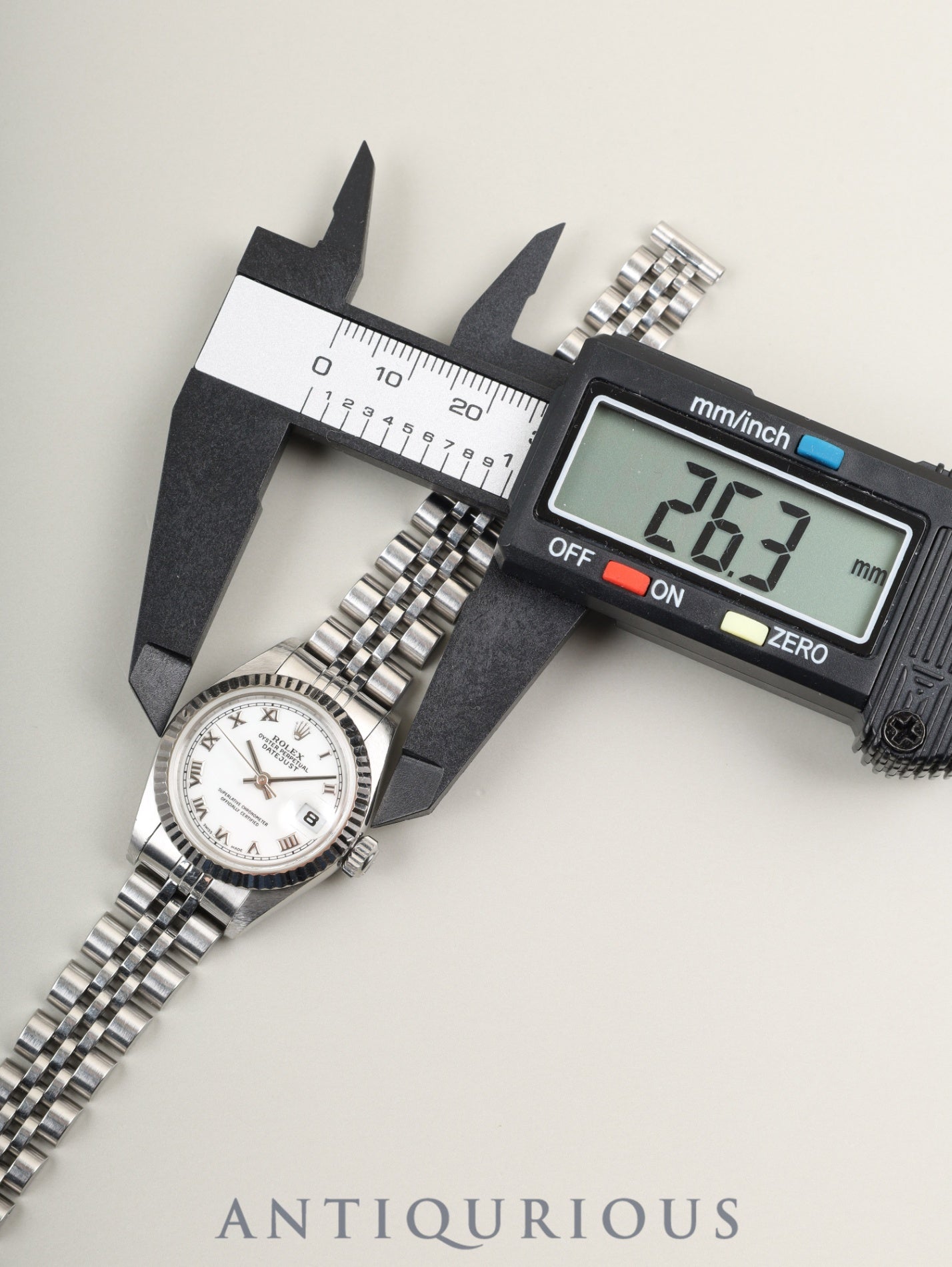 ロレックス デイトジャスト 69174 自動巻き Cal.2135 SS×WG SS ホワイト文字盤 箱 タグ 保証書(1999年)オーバーホール済み