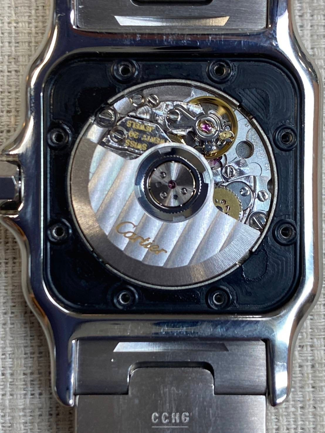 Cartier Santos Galbee LM W20055D6 2319 Automatic, Guilloche Dial, Box, Instruction Manual