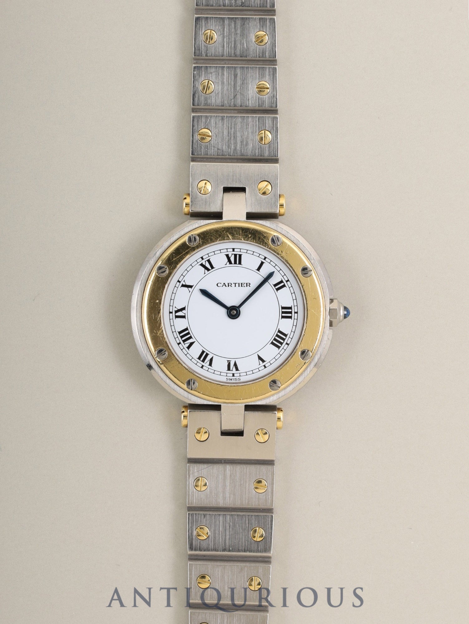 Cartier Santos Vendome SM 84038288 / 8191 Quartz Cal.81 SS/YG SS/YG White Roman Dial (SWISS marking) Overhauled