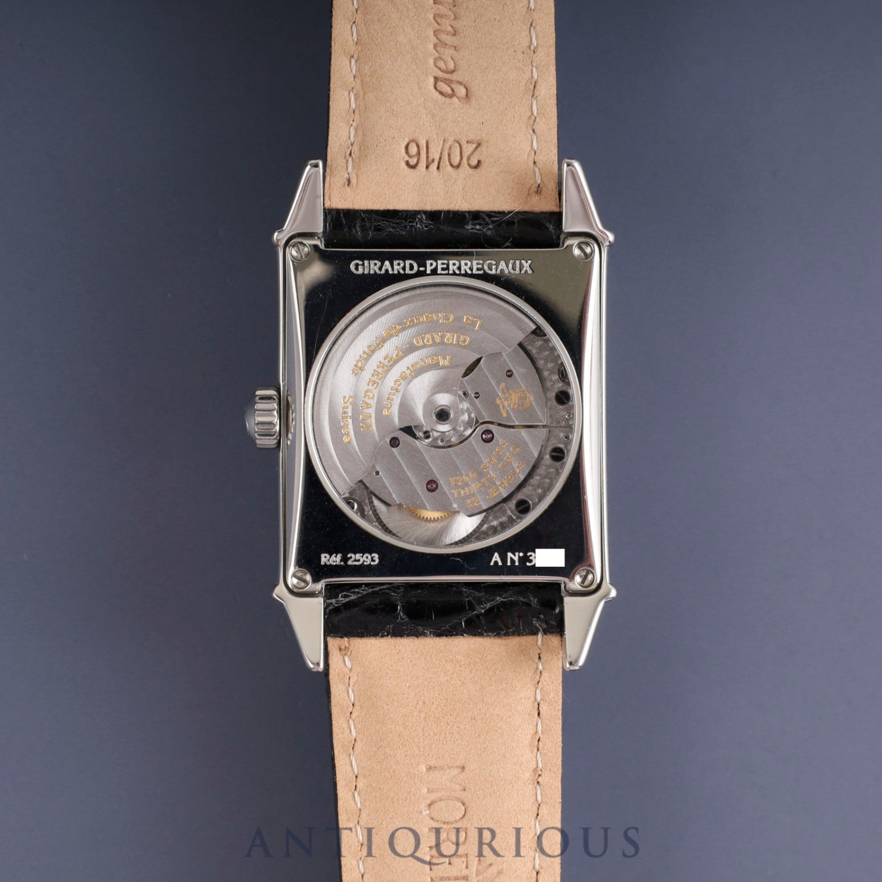 ジラールぺルゴ ヴィンテージ 1945 25930.0.11.316 自動巻き Cal.3200 SS 革 純正尾錠(SS) ブラウン文字盤 保証書(2004年) 冊子 オーバーホール済み