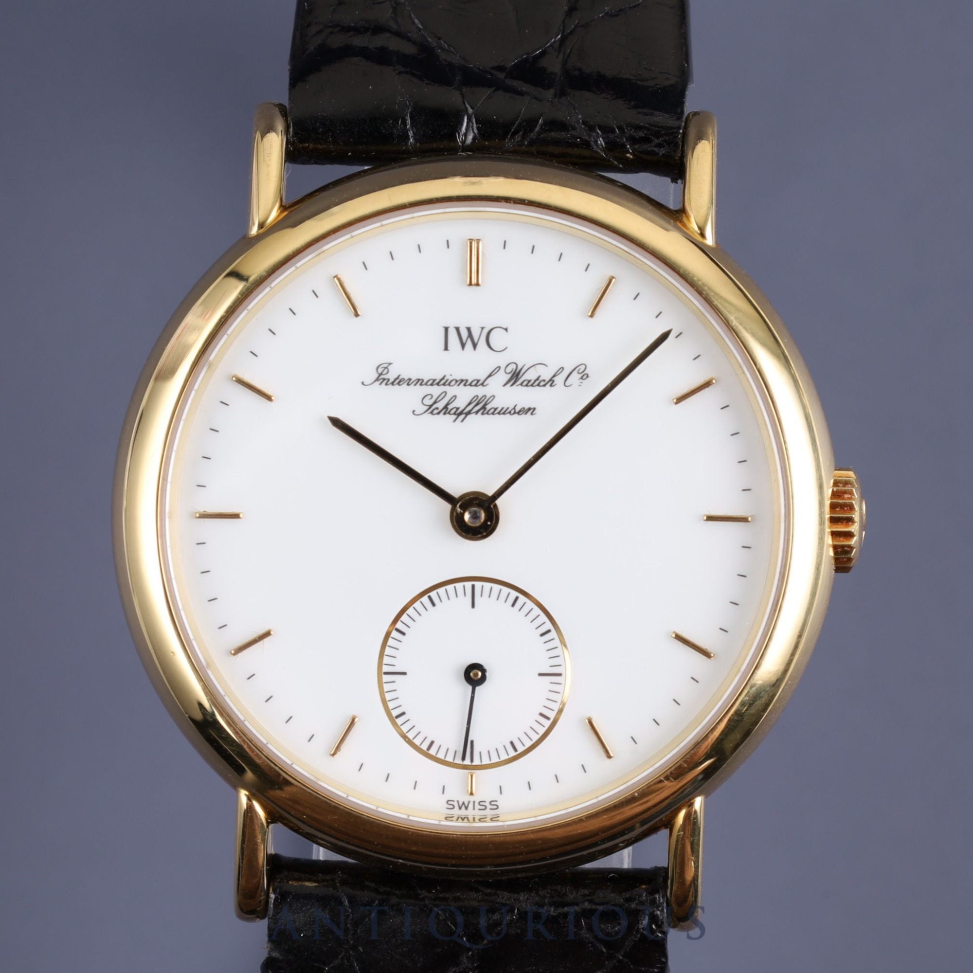 IWC ポートフィノ IW2532 手巻き Cal.403-423 YG 純正革ベルト 純正尾錠(GP)ホワイト文字盤 オーバーホール済み アイダブリュシー