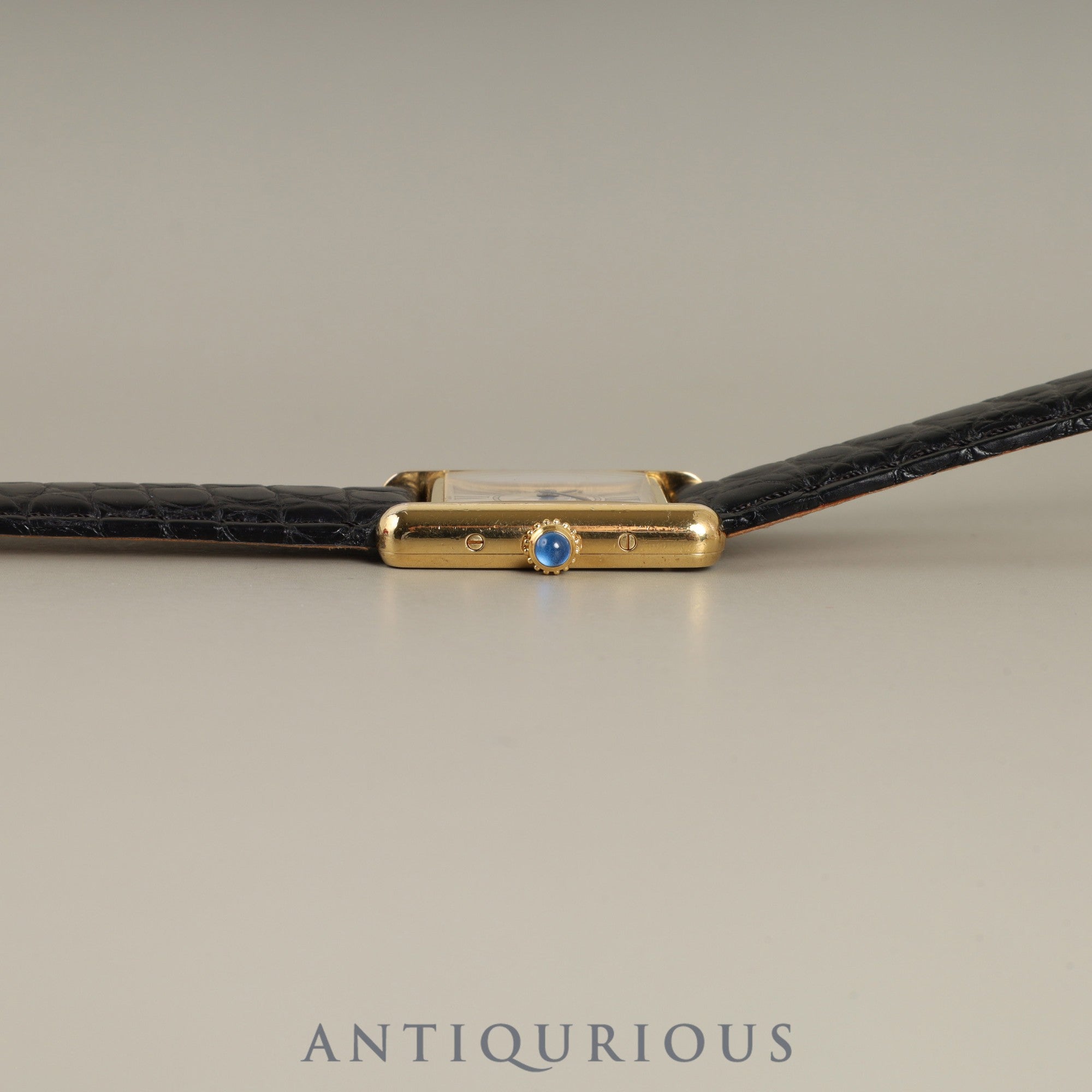 カルティエ マストタンク SM 5057001 クォーツ Cal.057 SV925 革 純正Dバックル(GP) オパラン文字盤 1982年頃~1995年頃 箱 オーバーホール済み