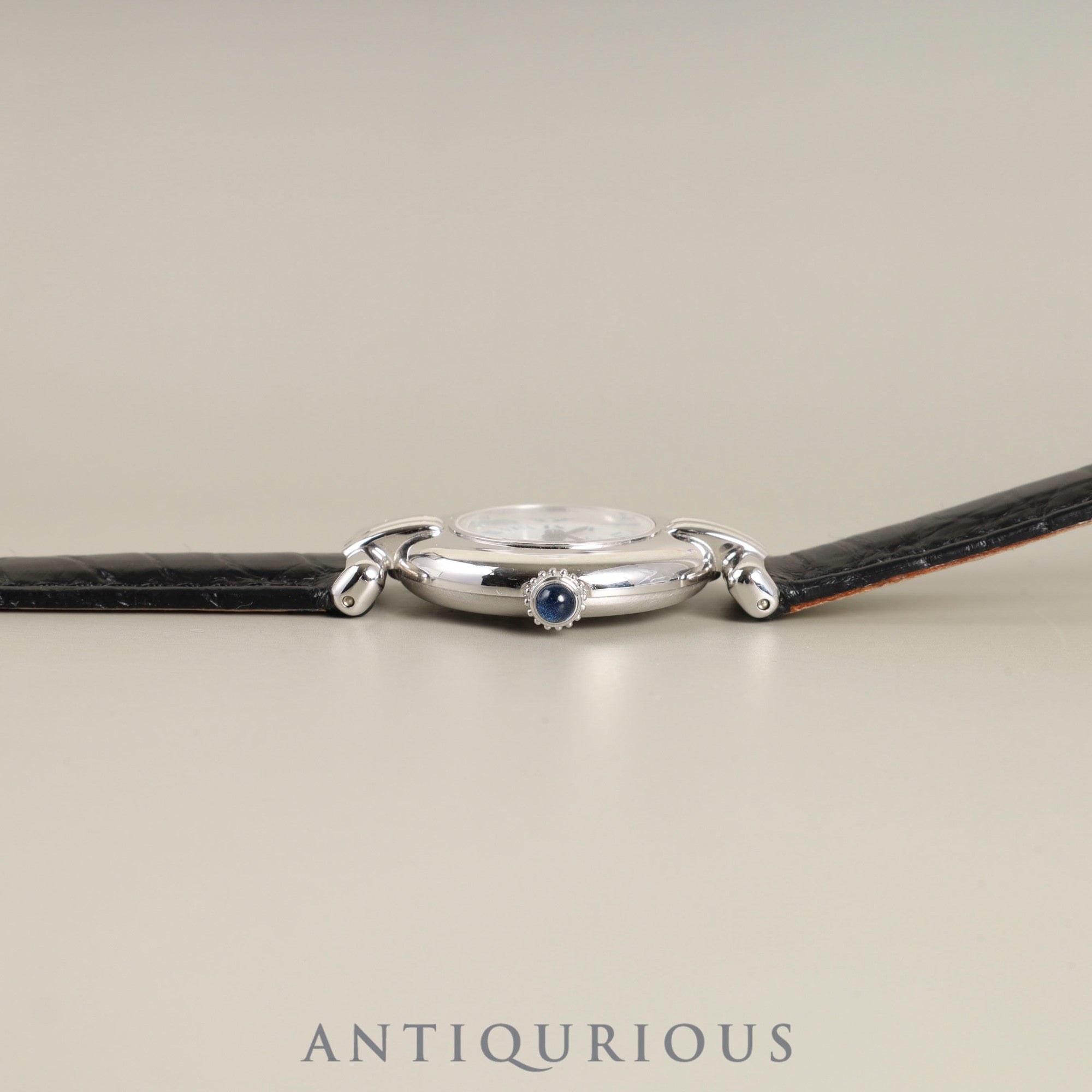 Cartier Must Colisee 690002 Quartz Cal.90 SV925 Leather Genuine D Buckle (SS) White Roman Dial Overhauled