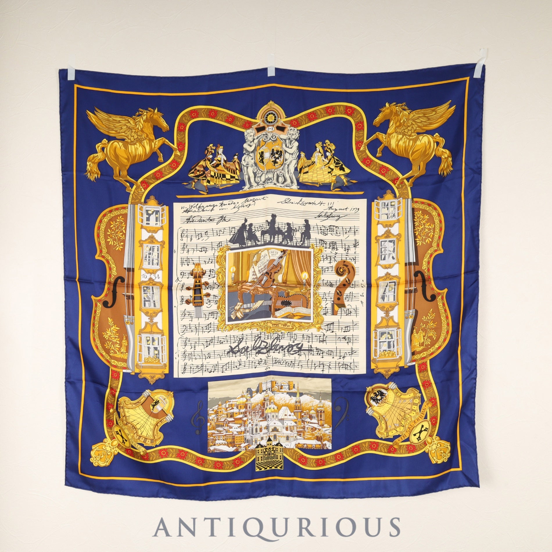 Hermès Carré 90 Scarf, 100% Silk, Salzburg