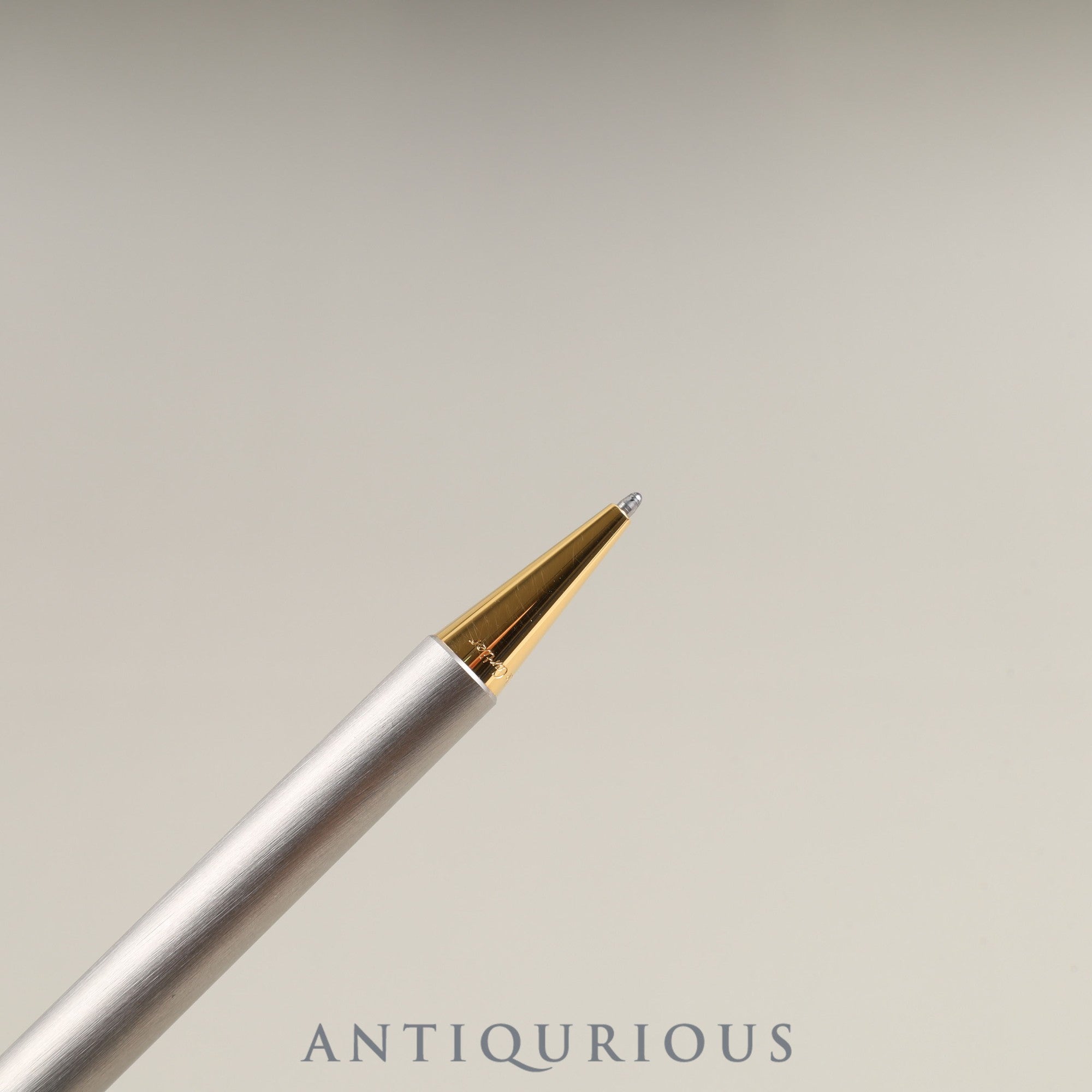 Cartier ballpoint pen Santos de twist type GP, box, warranty card (1994/personal name included), genuine replacement ink x 2 (black/blue)